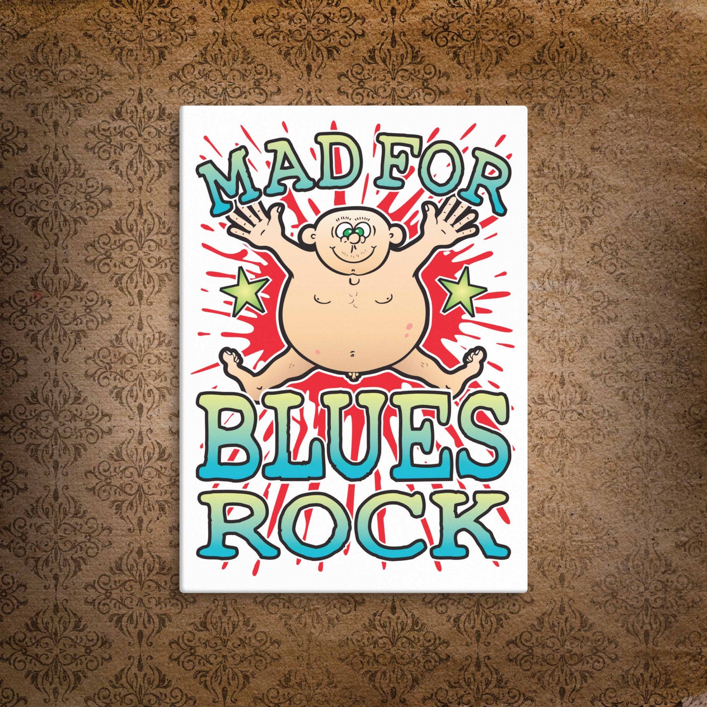 Blues Rock Canvas Print 30x40cm