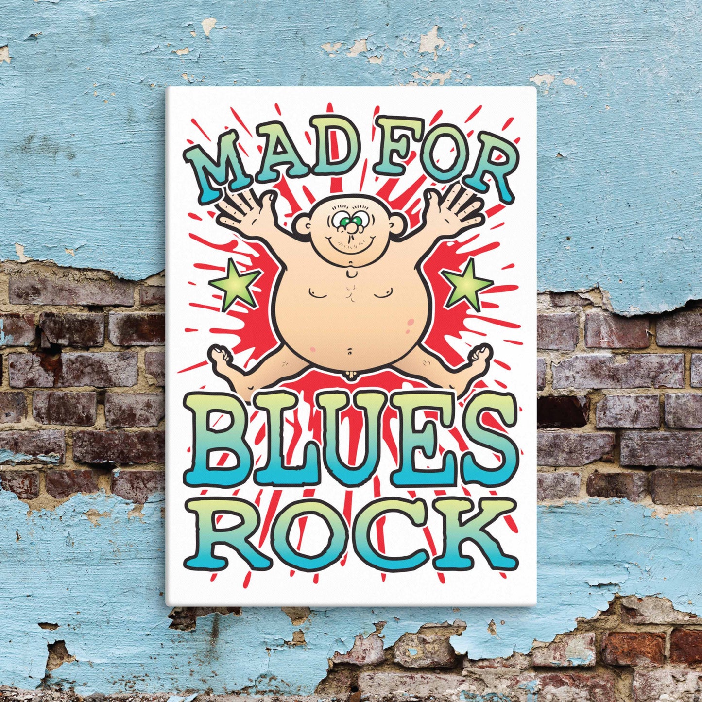 Blues Rock Canvas Print 30x40cm