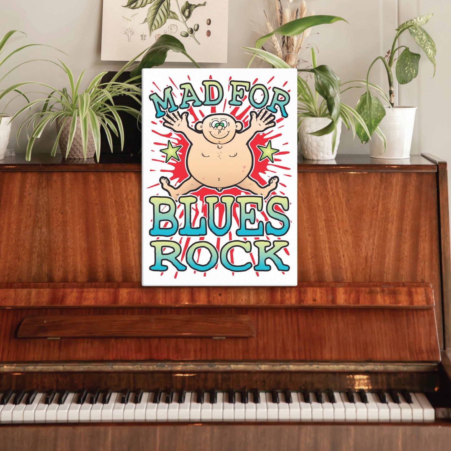 Blues Rock Canvas Print 30x40cm
