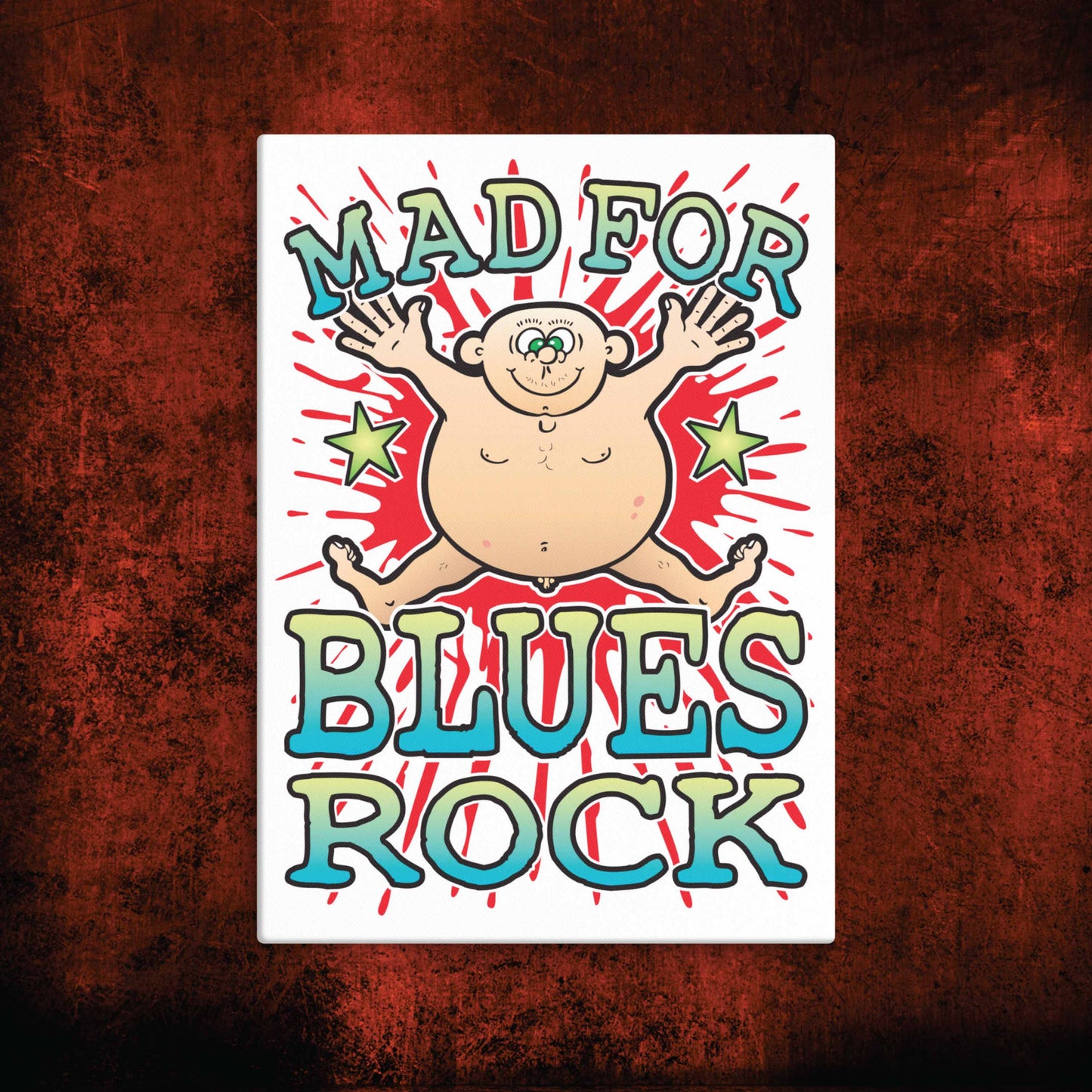 Blues Rock Canvas Print 30x40cm