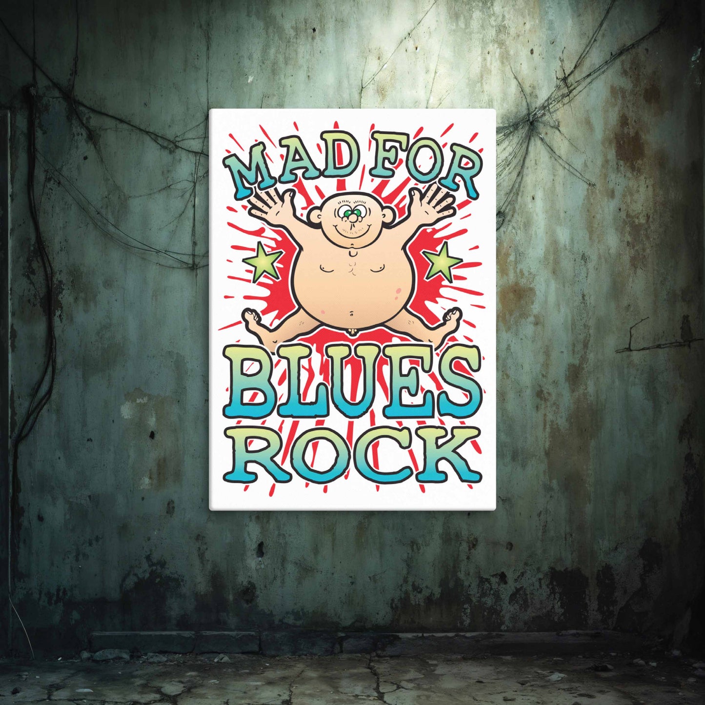 Blues Rock Canvas Print 51x71cm