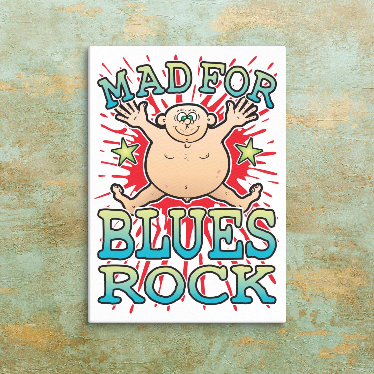 Blues Rock Canvas Print 30x40cm