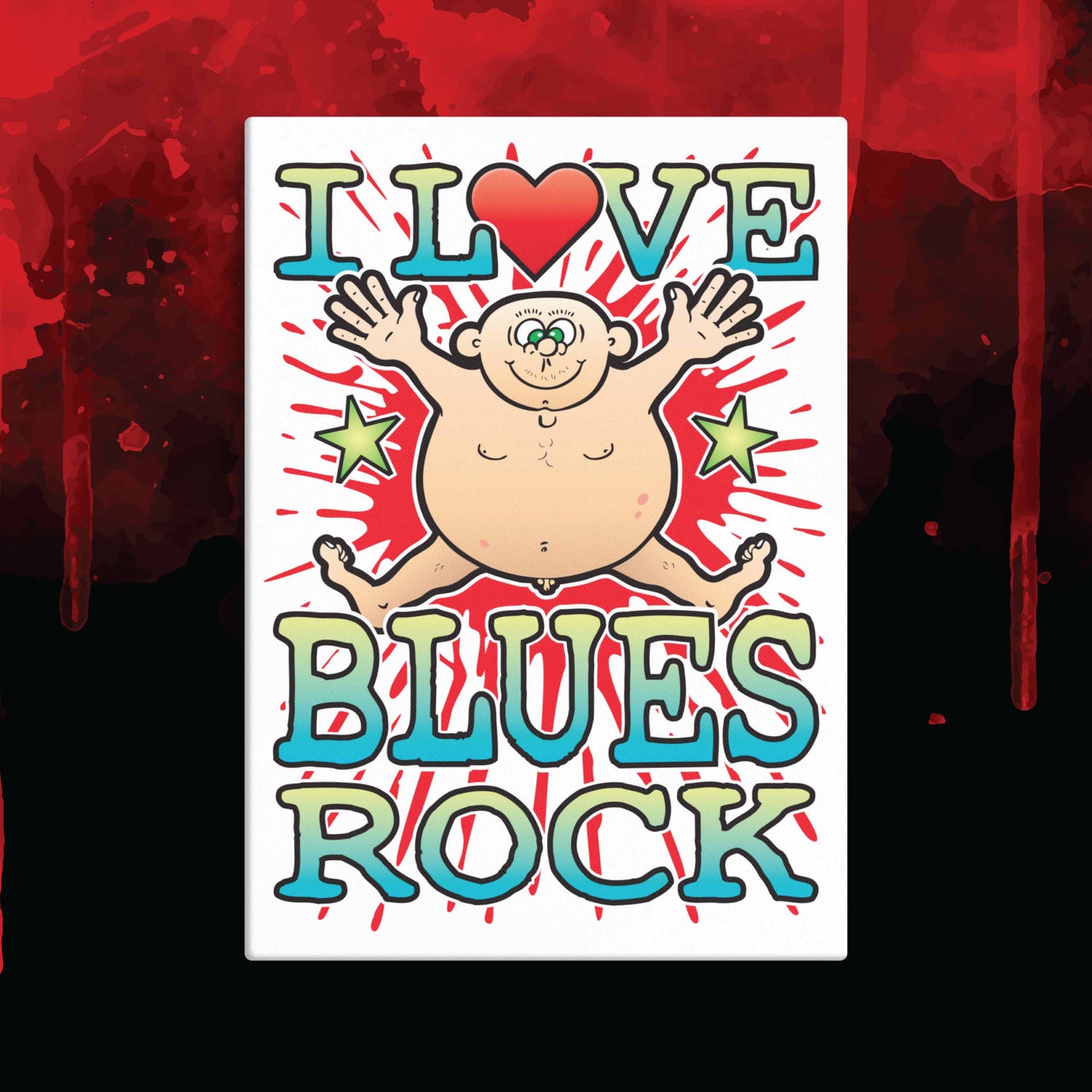 Blues Rock 51x71cm Canvas Print