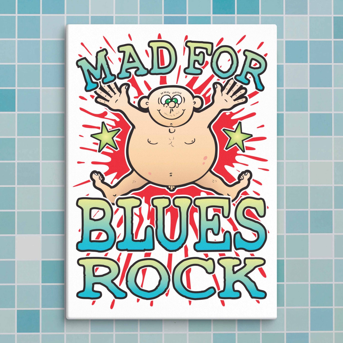 Blues Rock Canvas Print 30x40cm