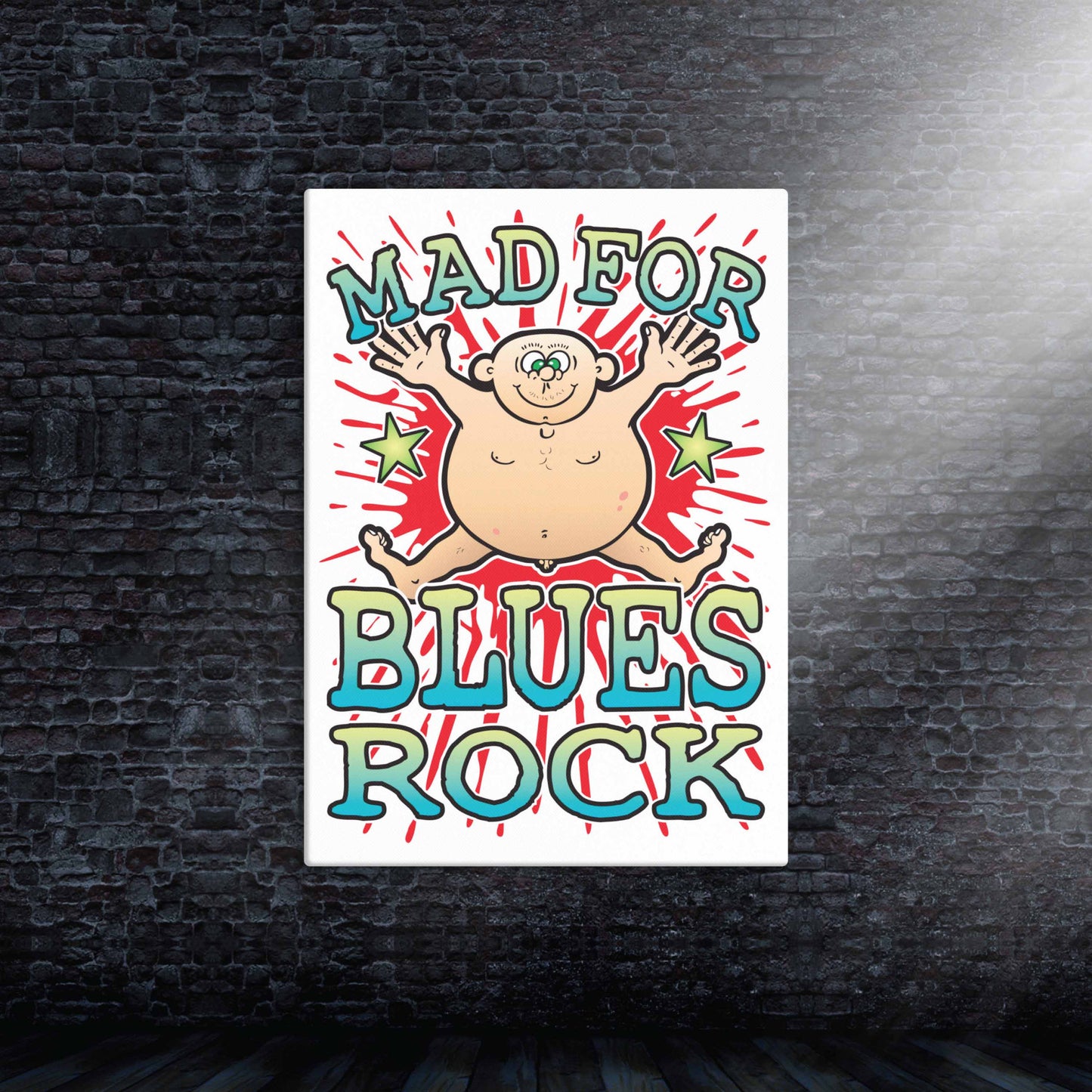 Blues Rock Canvas Print 30x40cm
