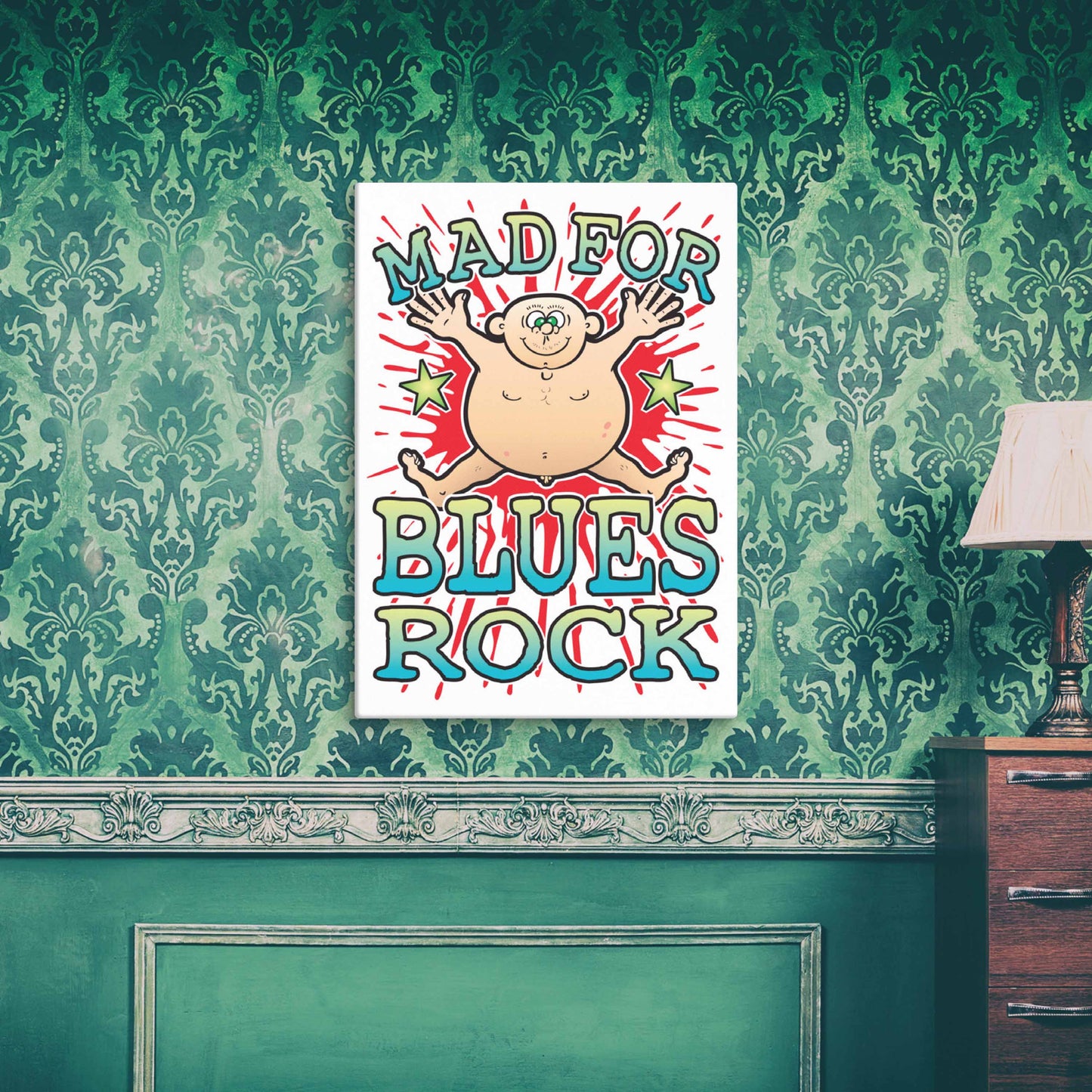 Blues Rock Canvas Print 51x71cm