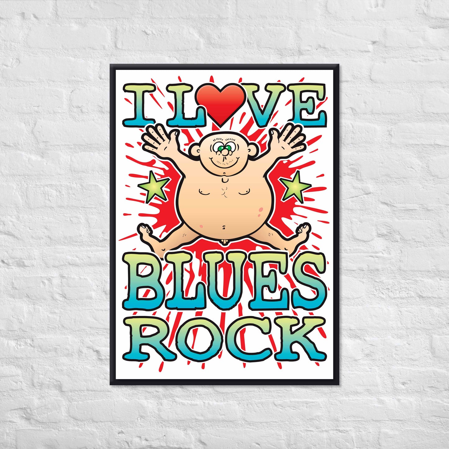 Blues Rock 50x70cm Wall Art / Love Music Poster