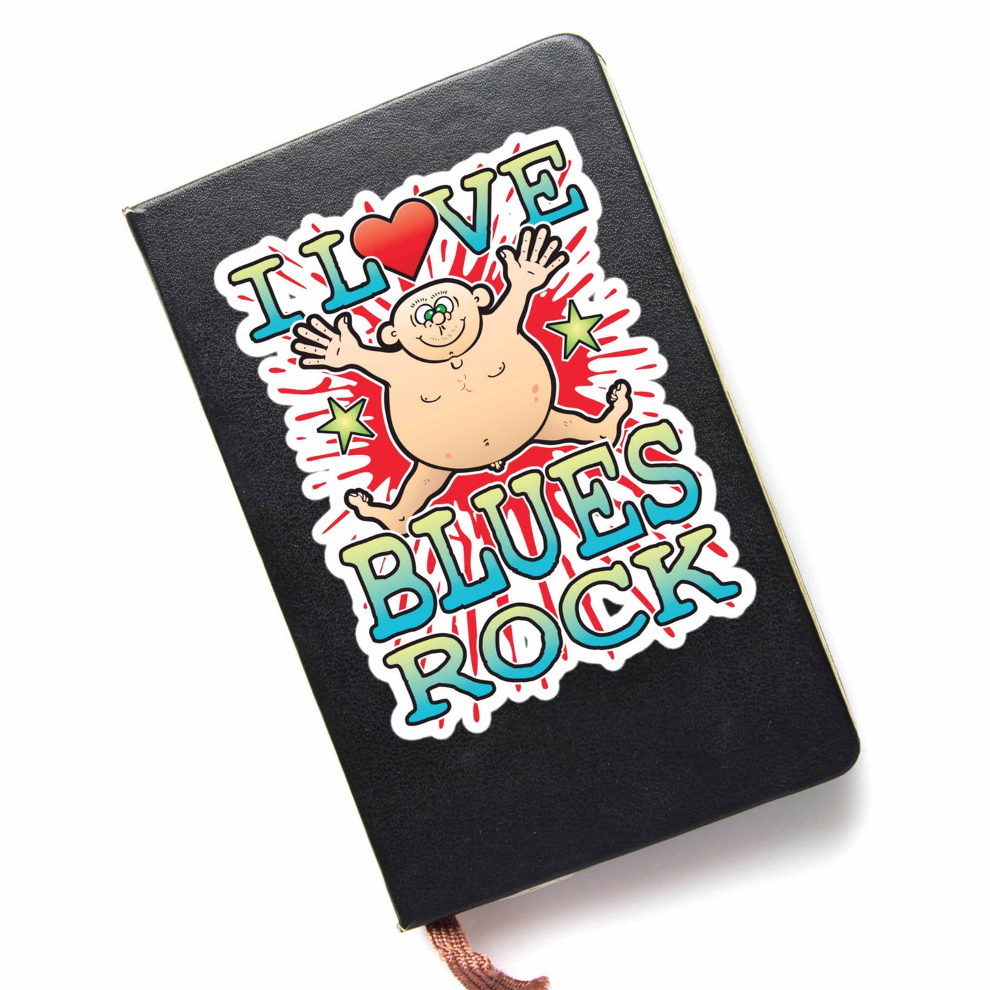Blues Rock Vinyl Kiss-Cut Sticker / 14 x 10cm