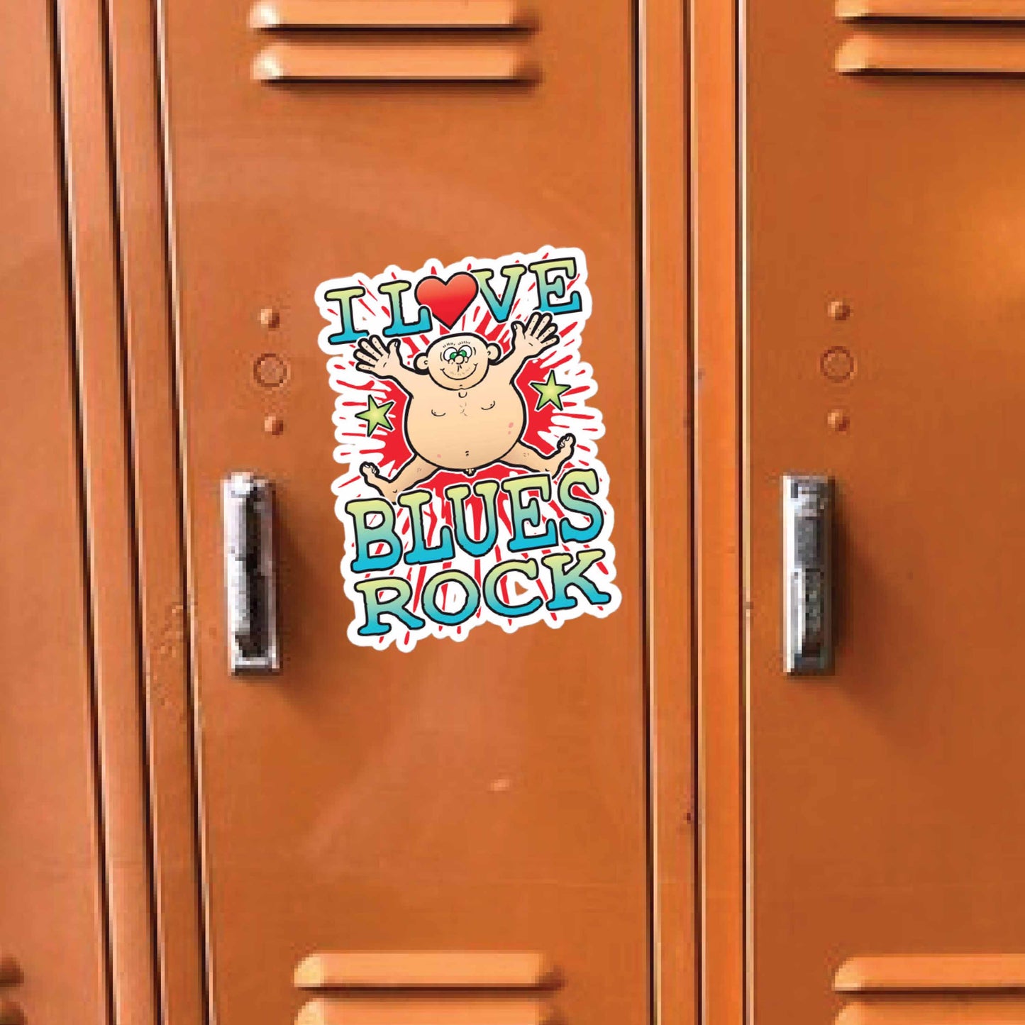 Blues Rock Vinyl Kiss-Cut Sticker / 14 x 10cm