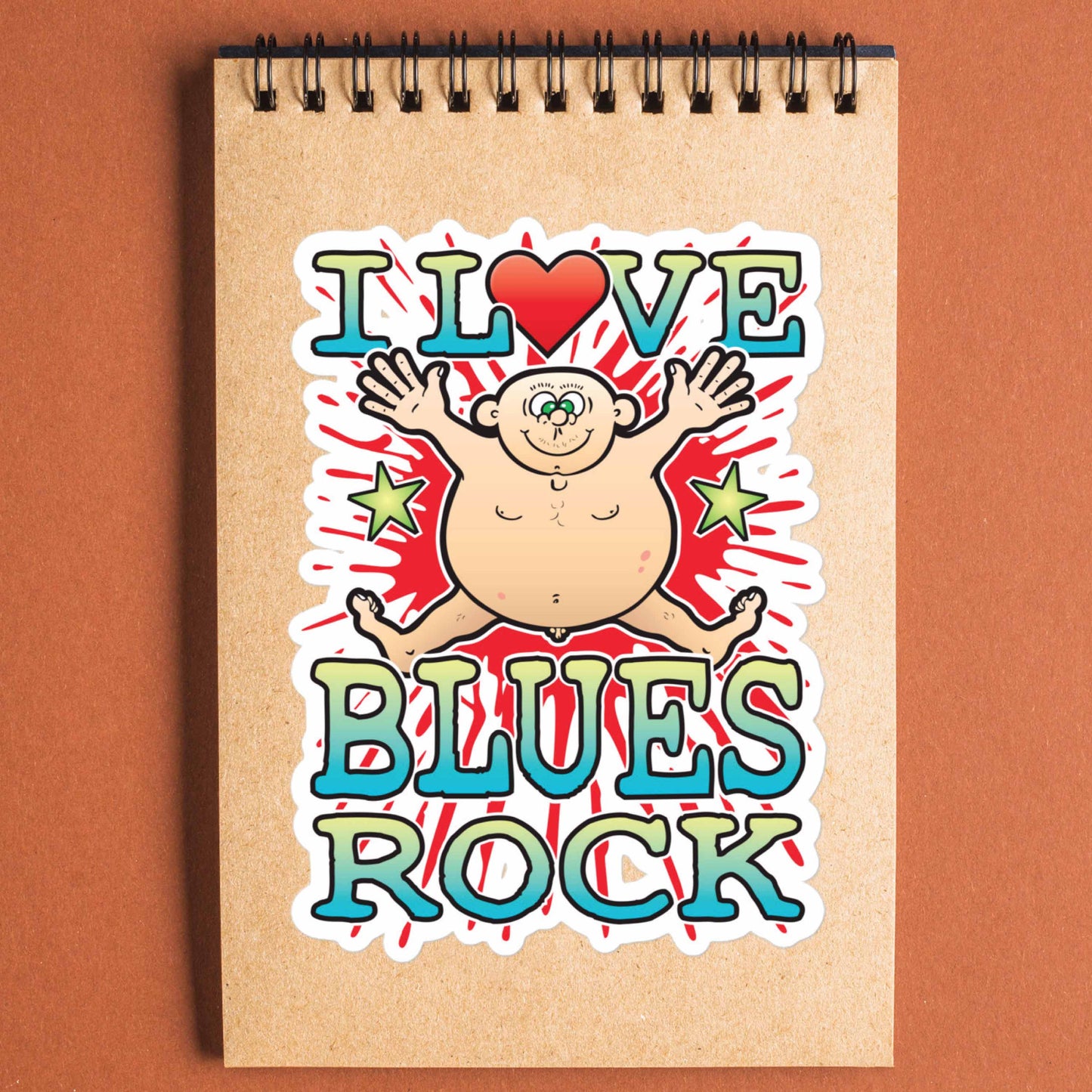 Blues Rock Vinyl Kiss-Cut Sticker / 14 x 10cm