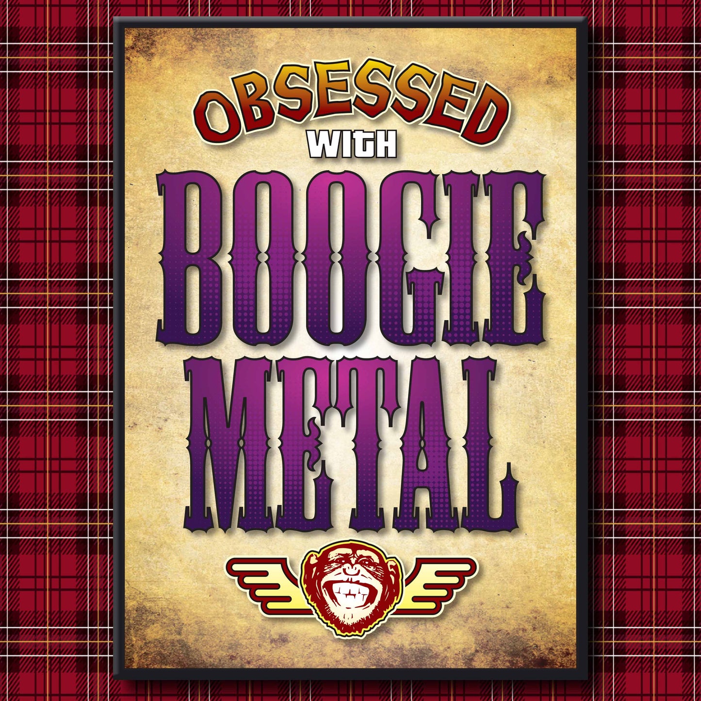 Boogie Metal - Obsessed Art Poster + Birthday / Greetings Card