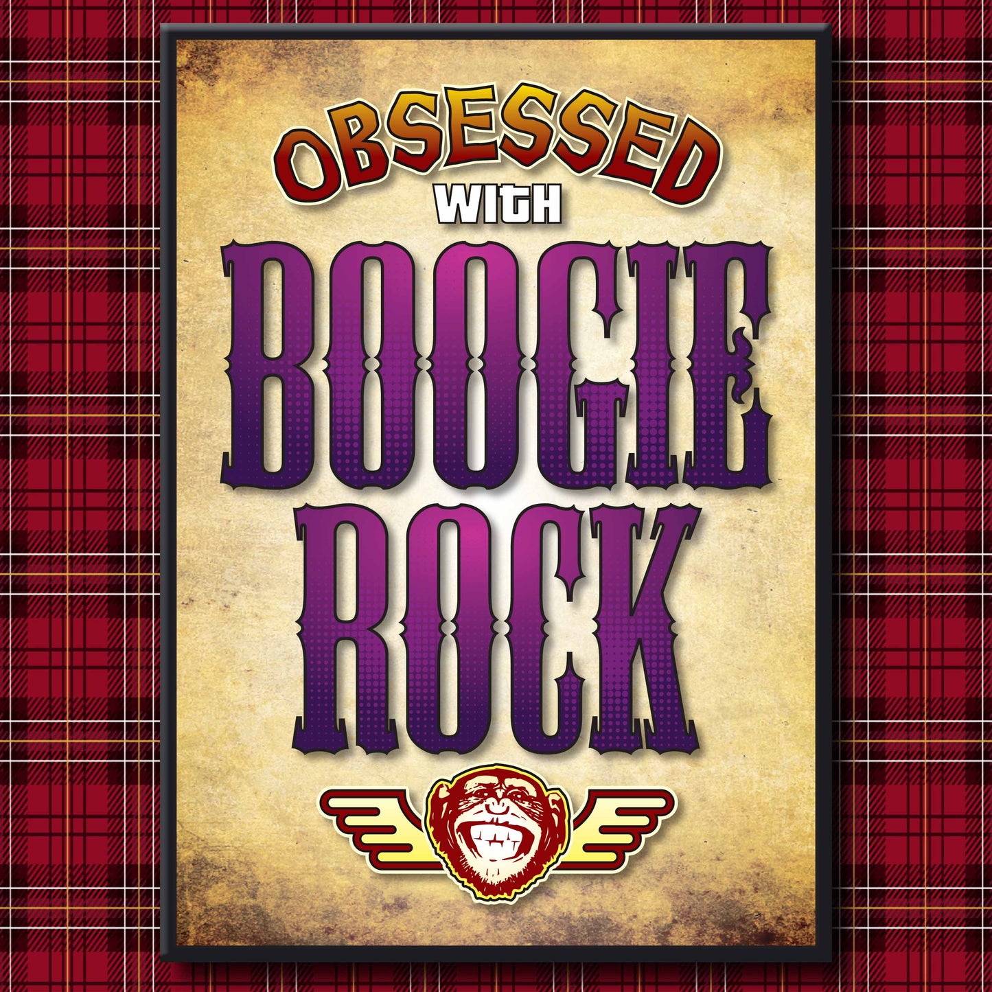 Boogie Rock - Obsessed Art Poster + Birthday / Greetings Card