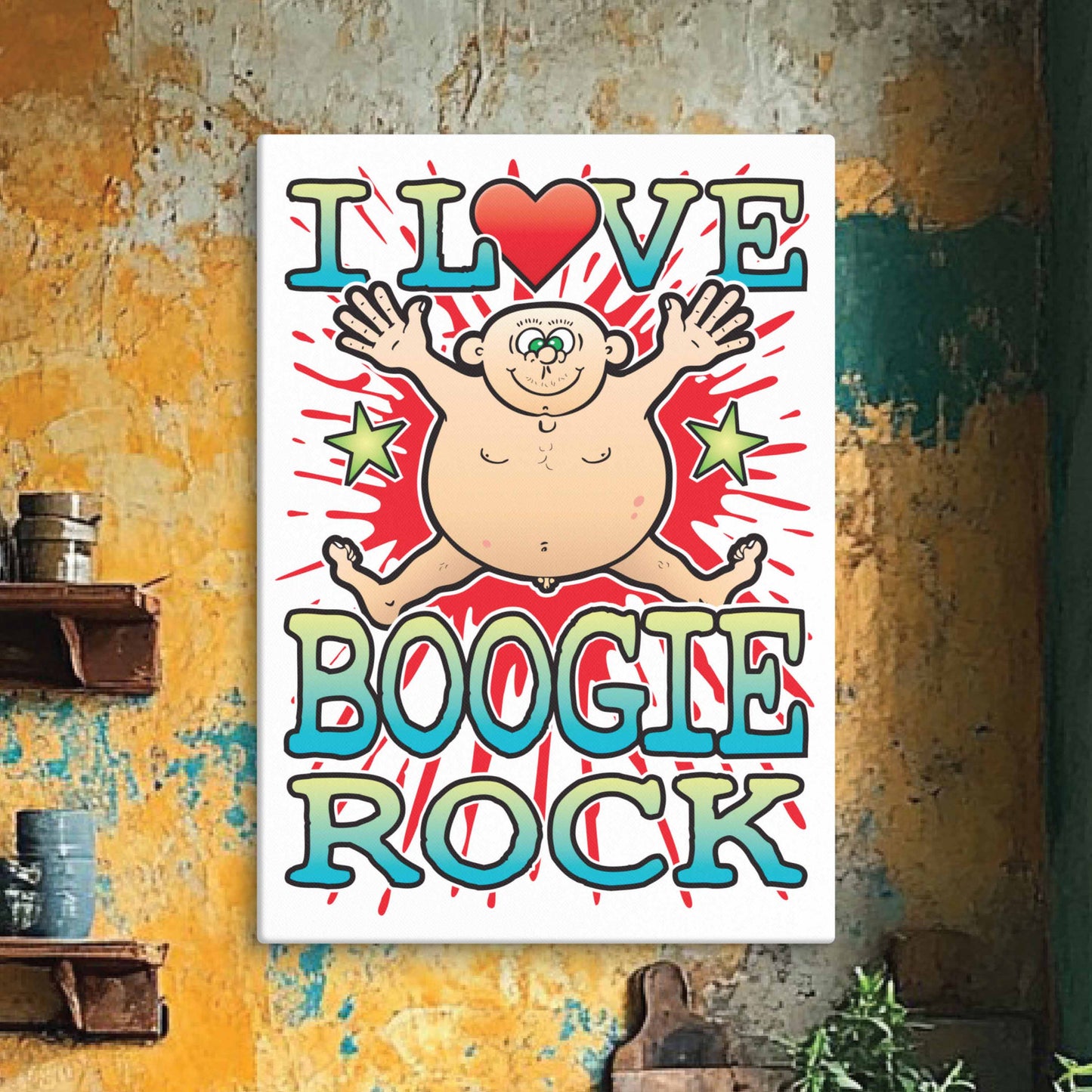 Boogie Rock 51x71cm Canvas Print