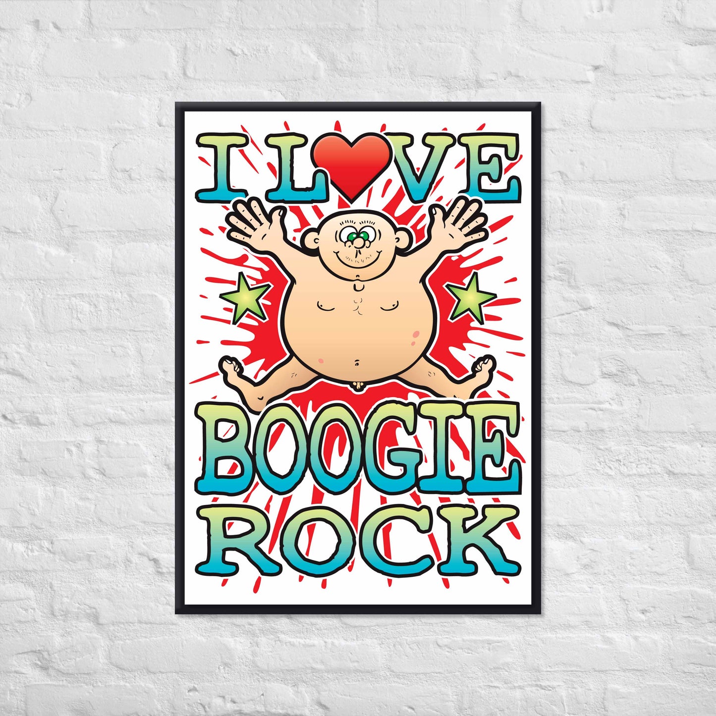Boogie Rock 50x70cm Wall Art / Love Music Poster