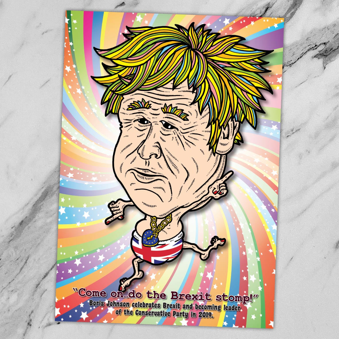 Boris Johnson Disco Dancing In His Undies Art Print