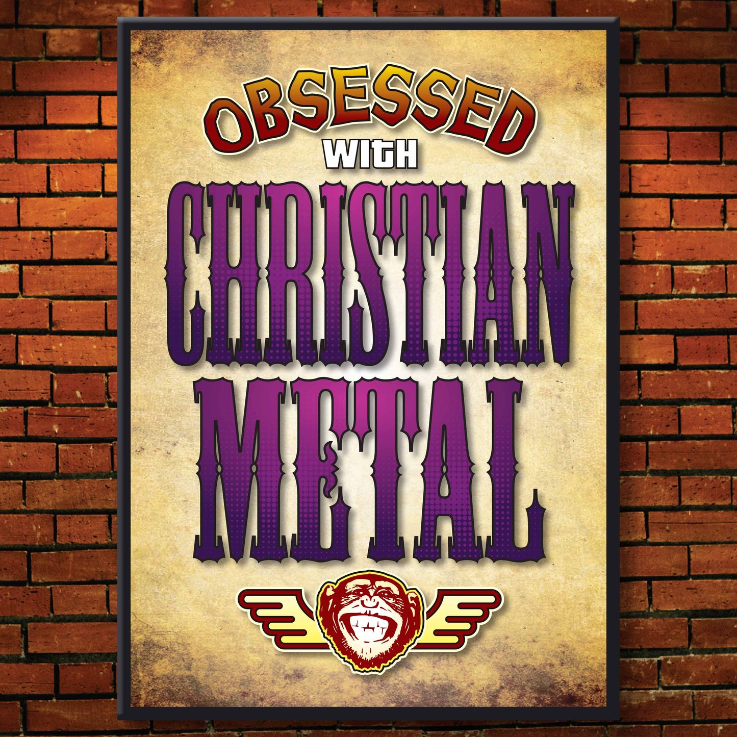 Christian Metal - Obsessed Art Poster + Birthday / Greetings Card