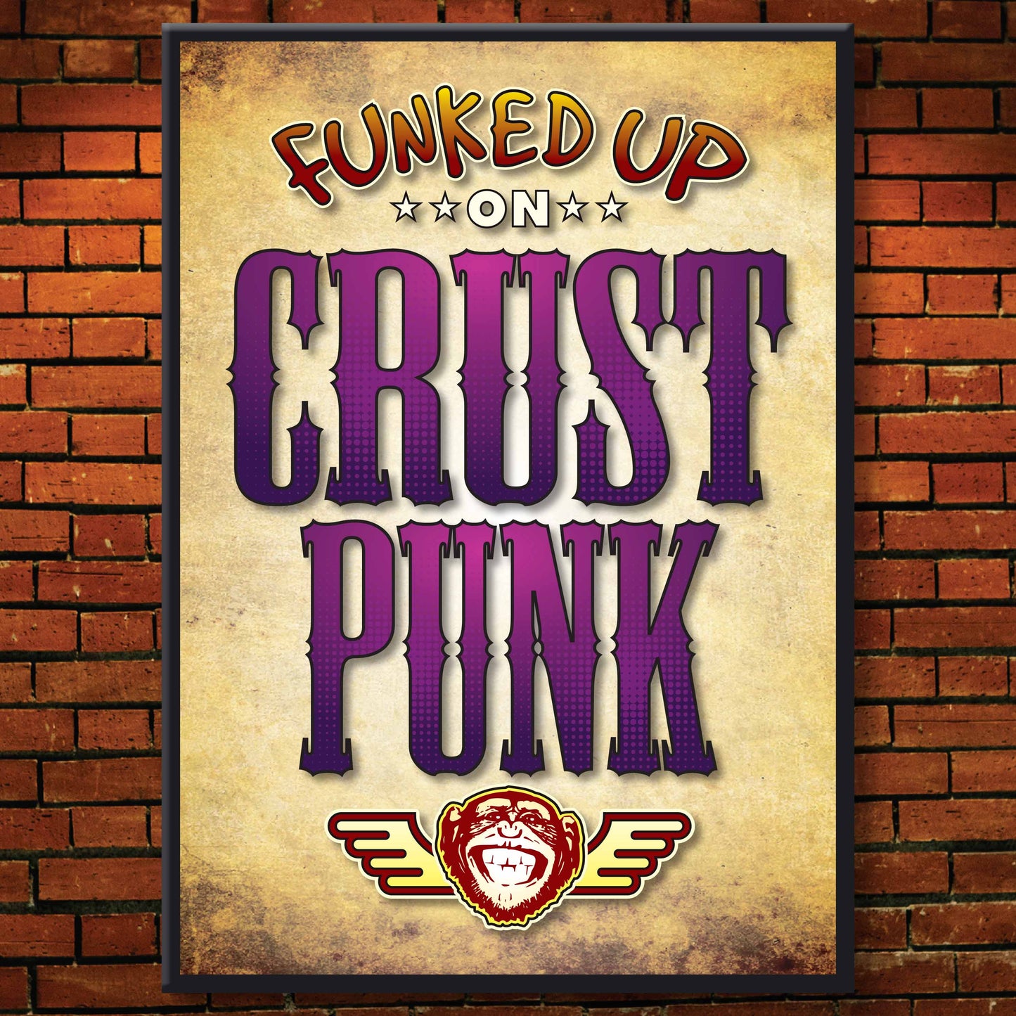 Crust Punk Art Print / Poster / Birthday Card / Greetings Card