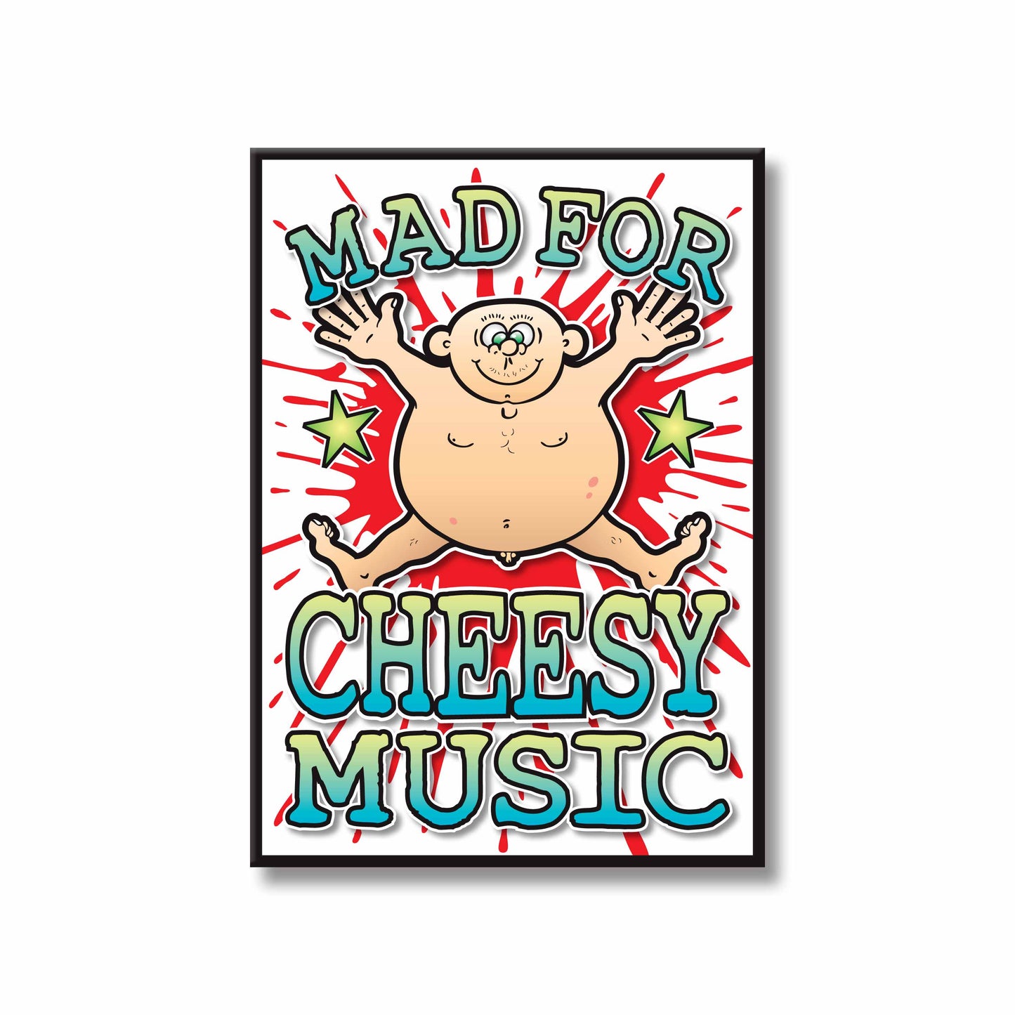 Cheesy Music Art Print / Mad For Music Poster / Wall Décor