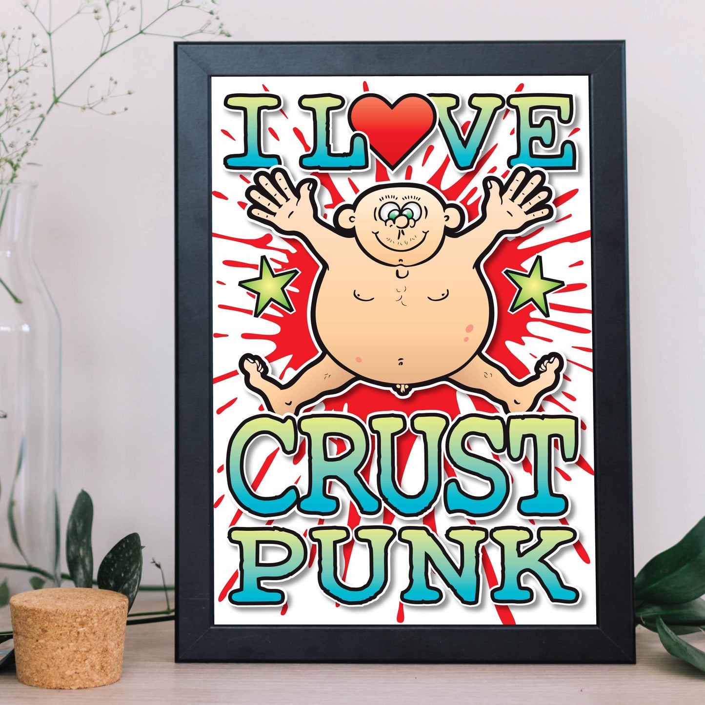 Crust Punk Art Print / Love Music Poster / Wall Décor / Rock Guru