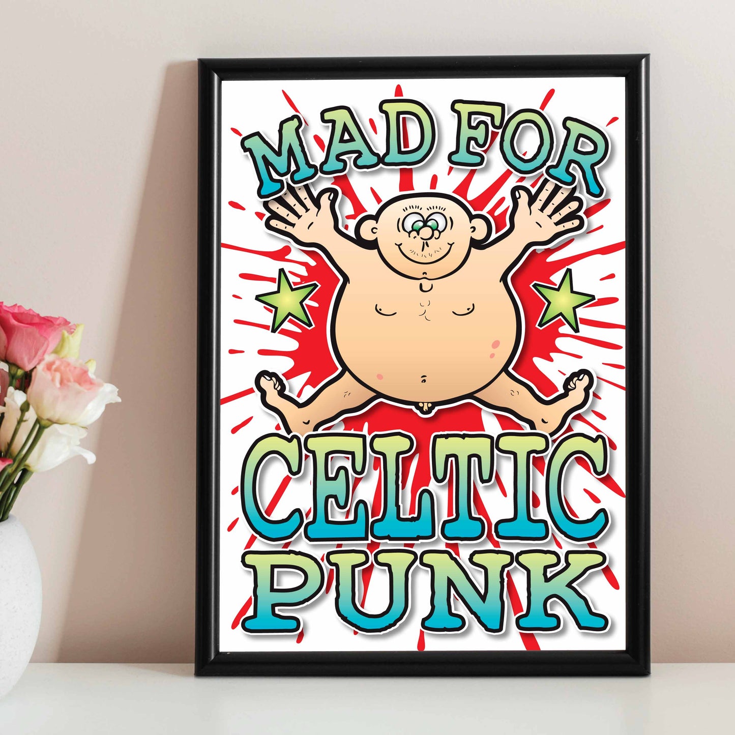 Celtic Punk Art Print / Mad For Music Poster / Wall Décor