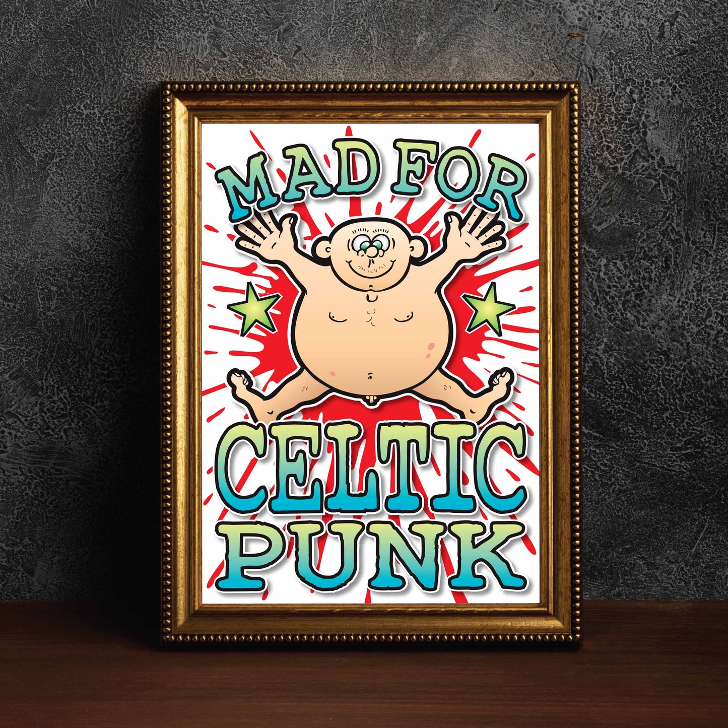 Celtic Punk Art Print / Mad For Music Poster / Wall Décor