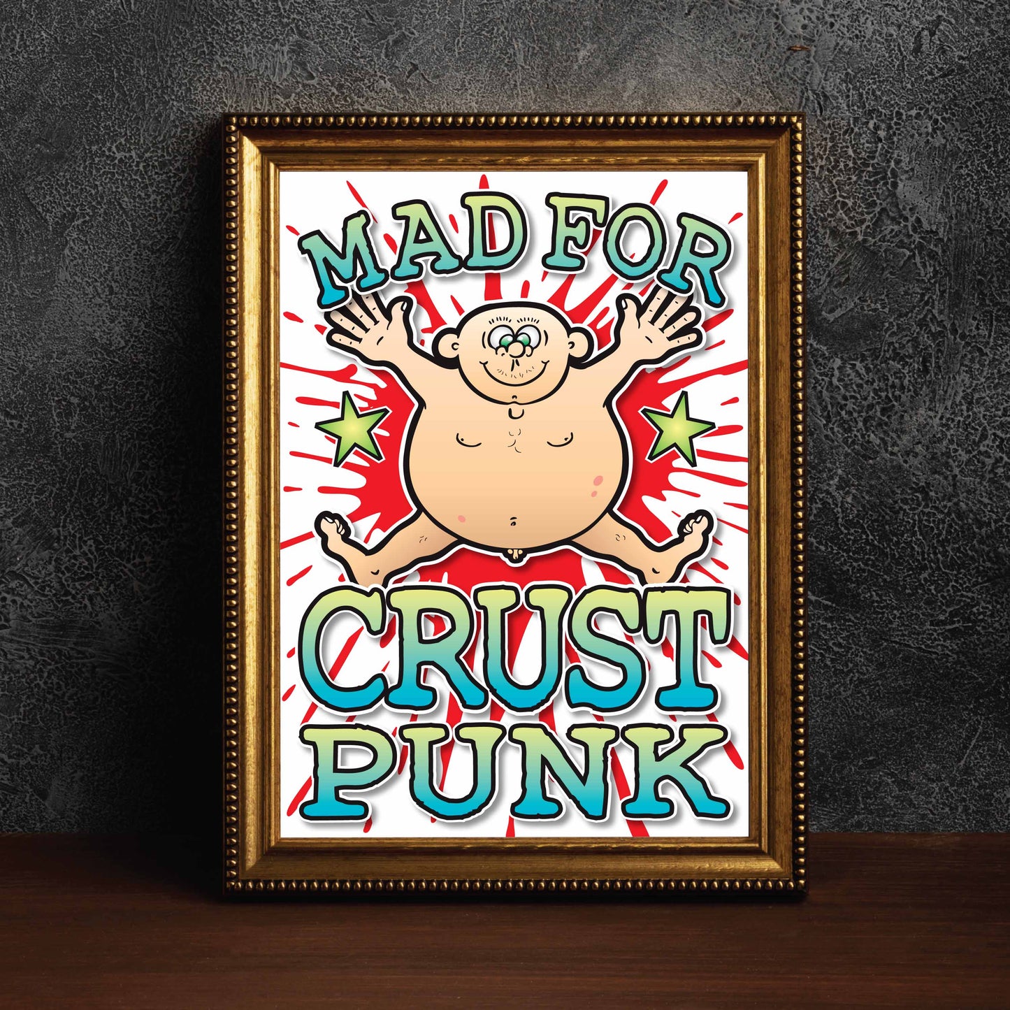 Crust Punk Art Print / Mad For Music Poster / Wall Décor