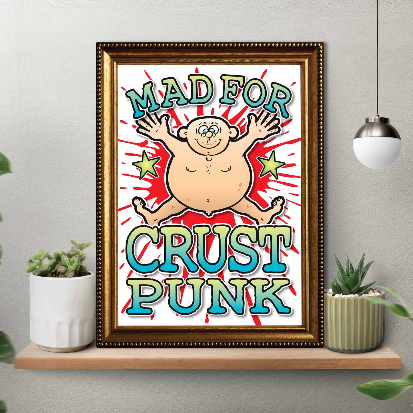 Crust Punk Art Print / Mad For Music Poster / Wall Décor