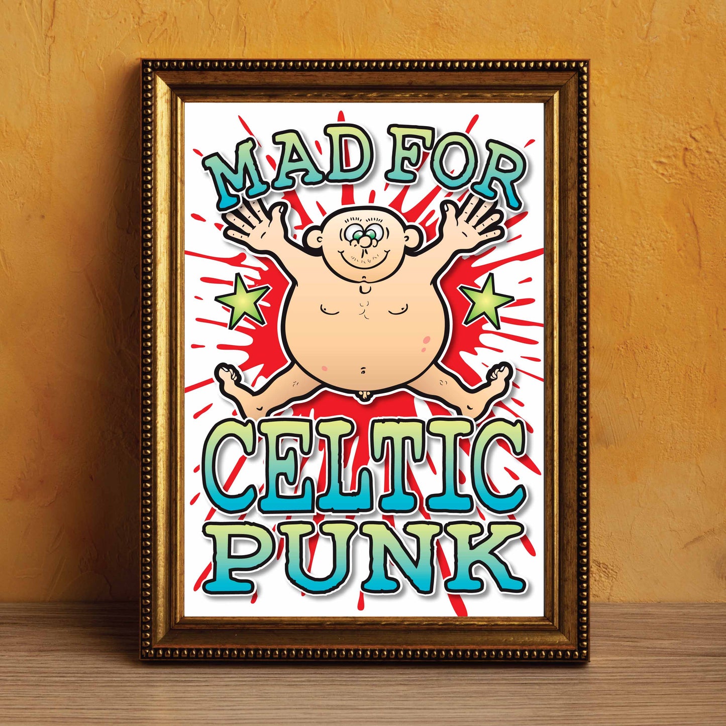 Celtic Punk Art Print / Mad For Music Poster / Wall Décor