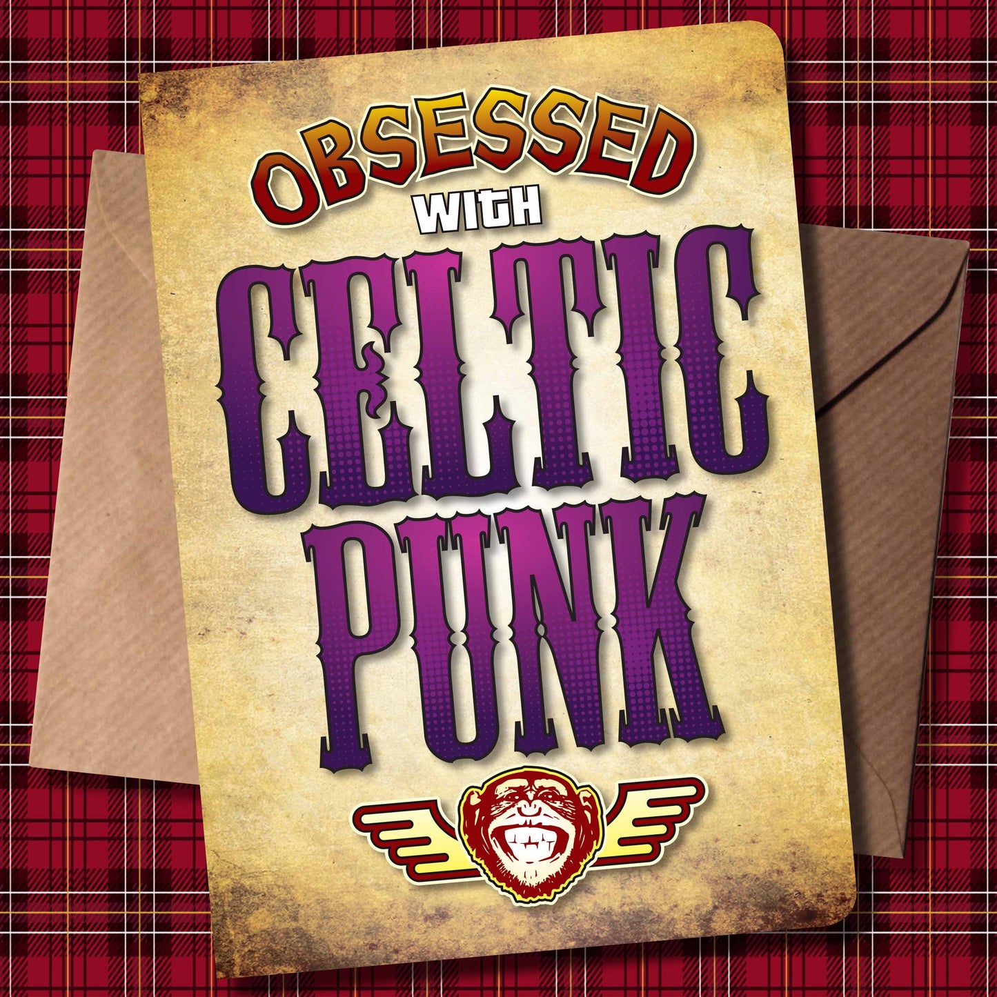 Celtic Punk - Obsessed Art Poster + Birthday / Greetings Card
