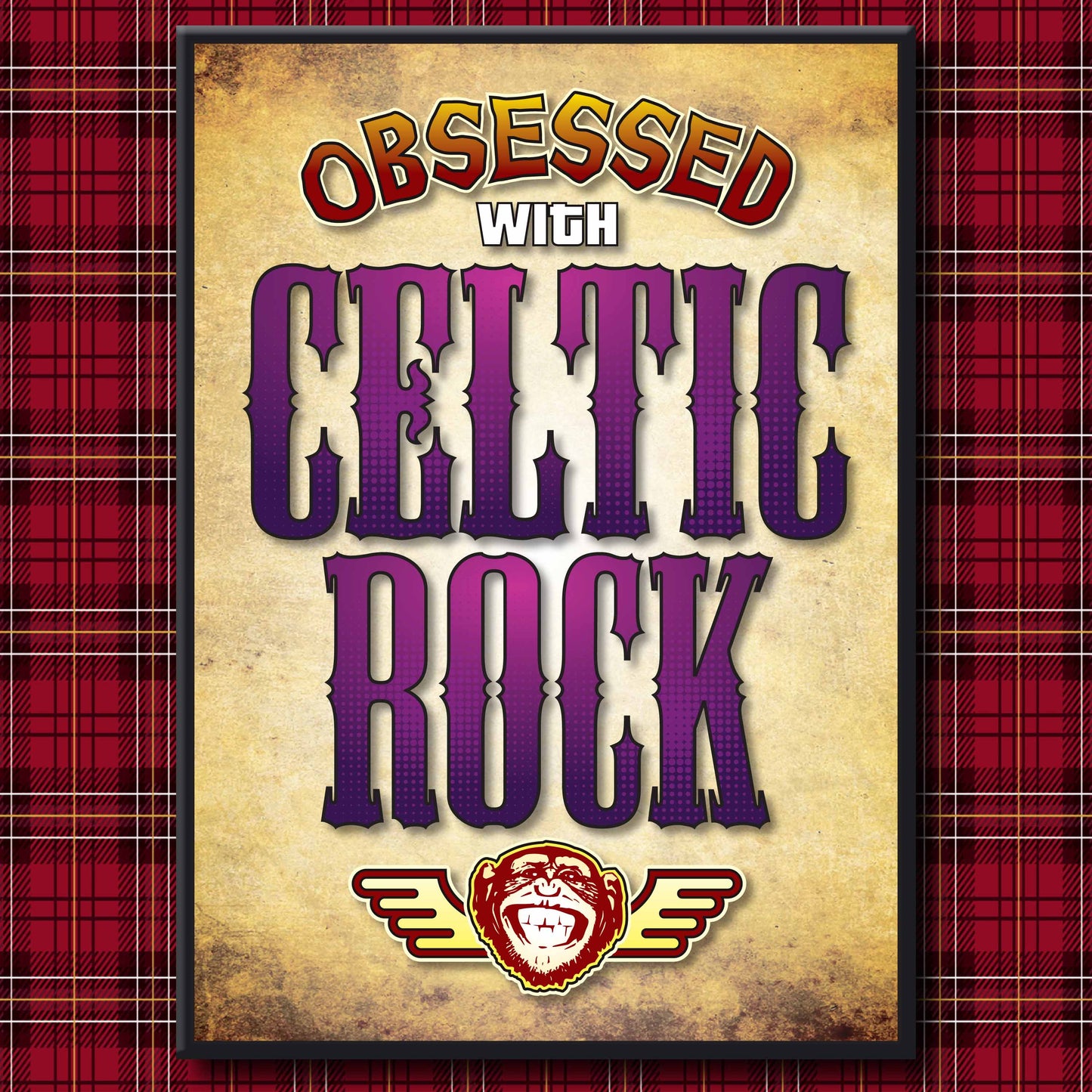 Celtic Rock - Obsessed Art Poster + Birthday / Greetings Card