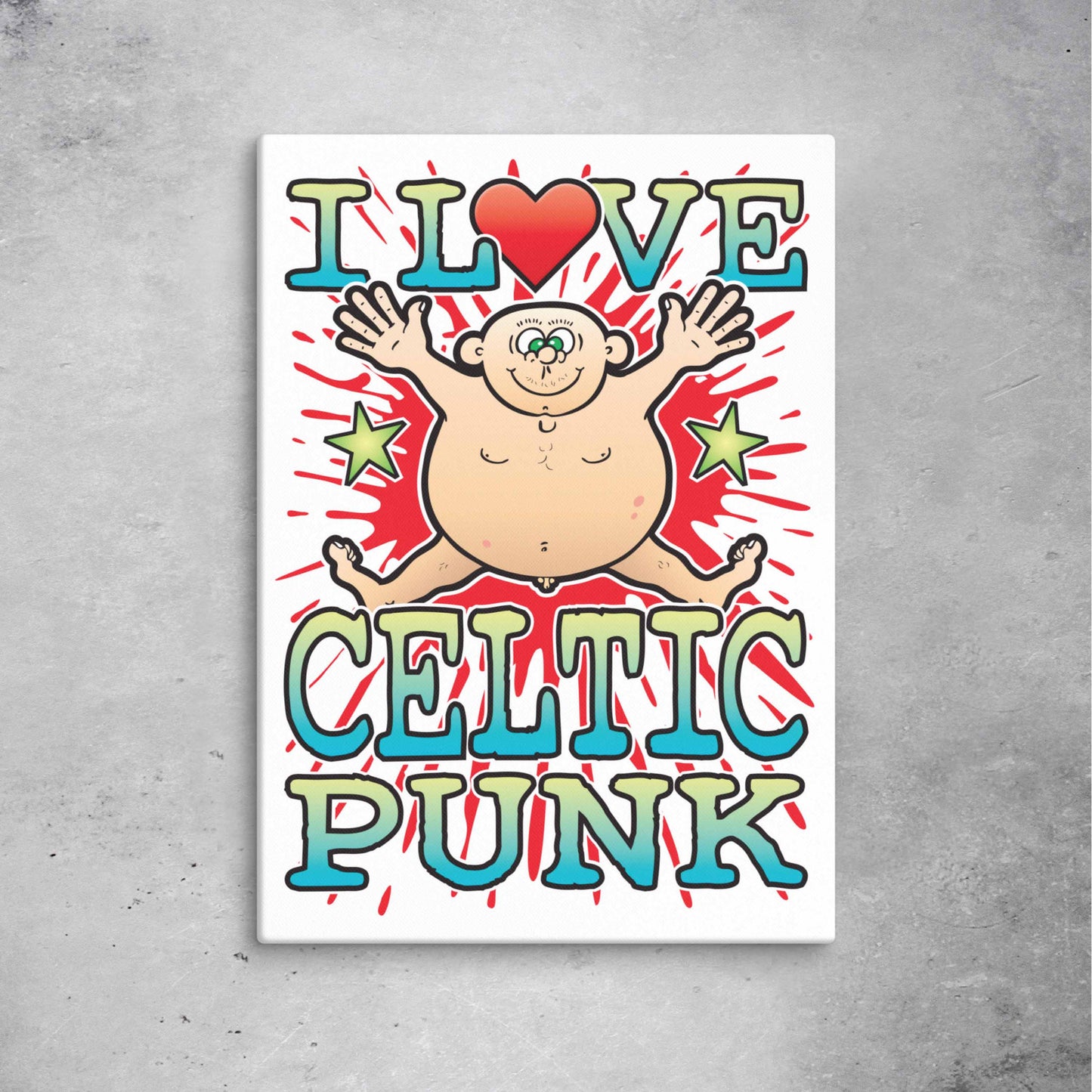 Celtic Punk 51x71cm Canvas Print