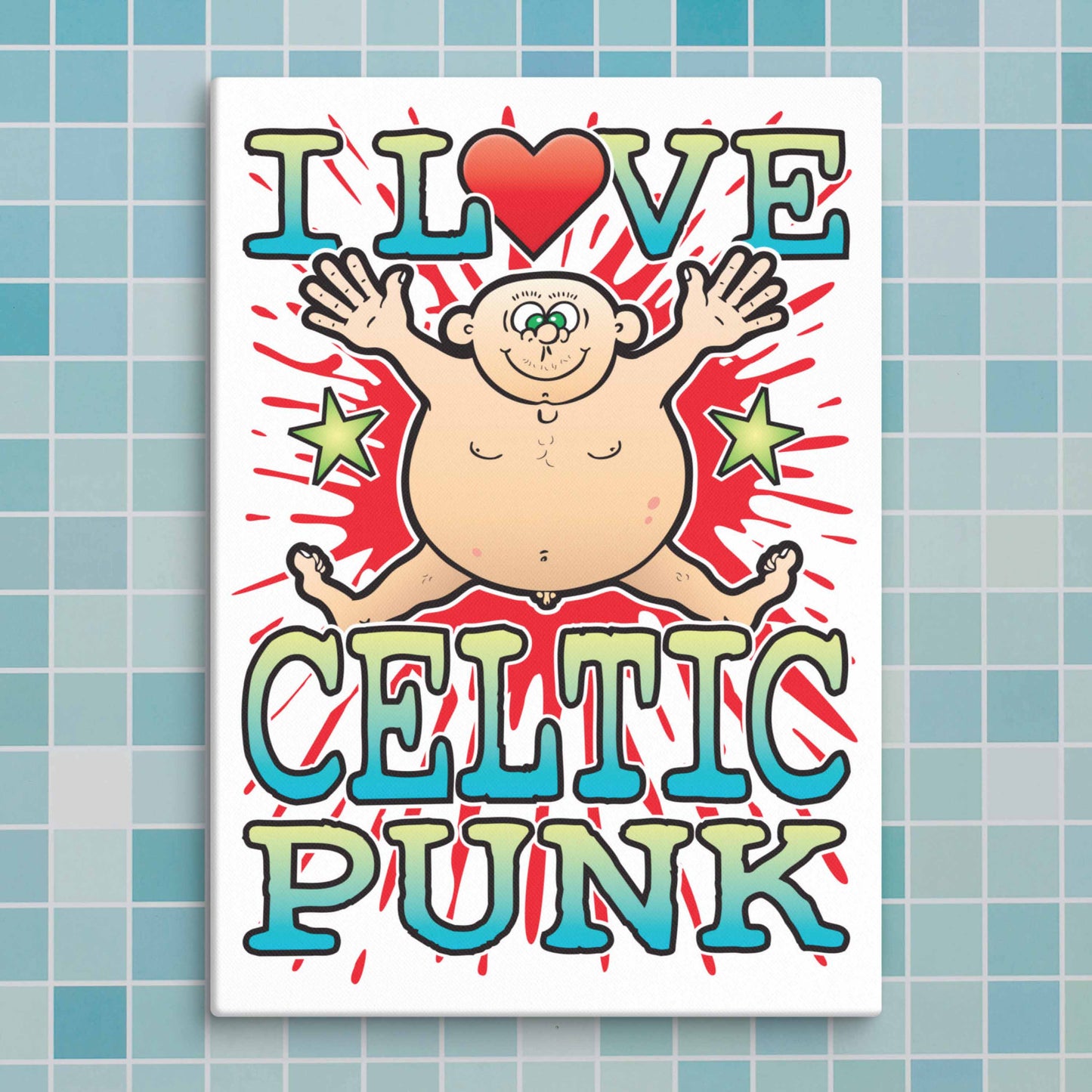 Celtic Punk Canvas Print 30x40cm