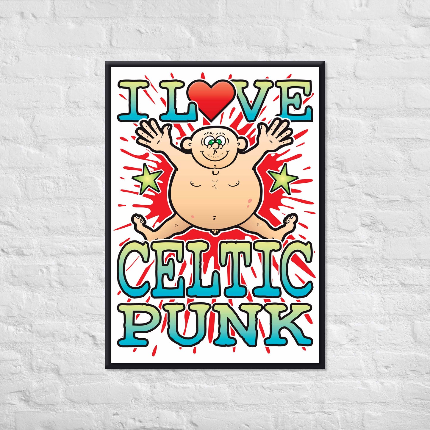 Celtic Punk 50x70cm Wall Art / Love Music Poster