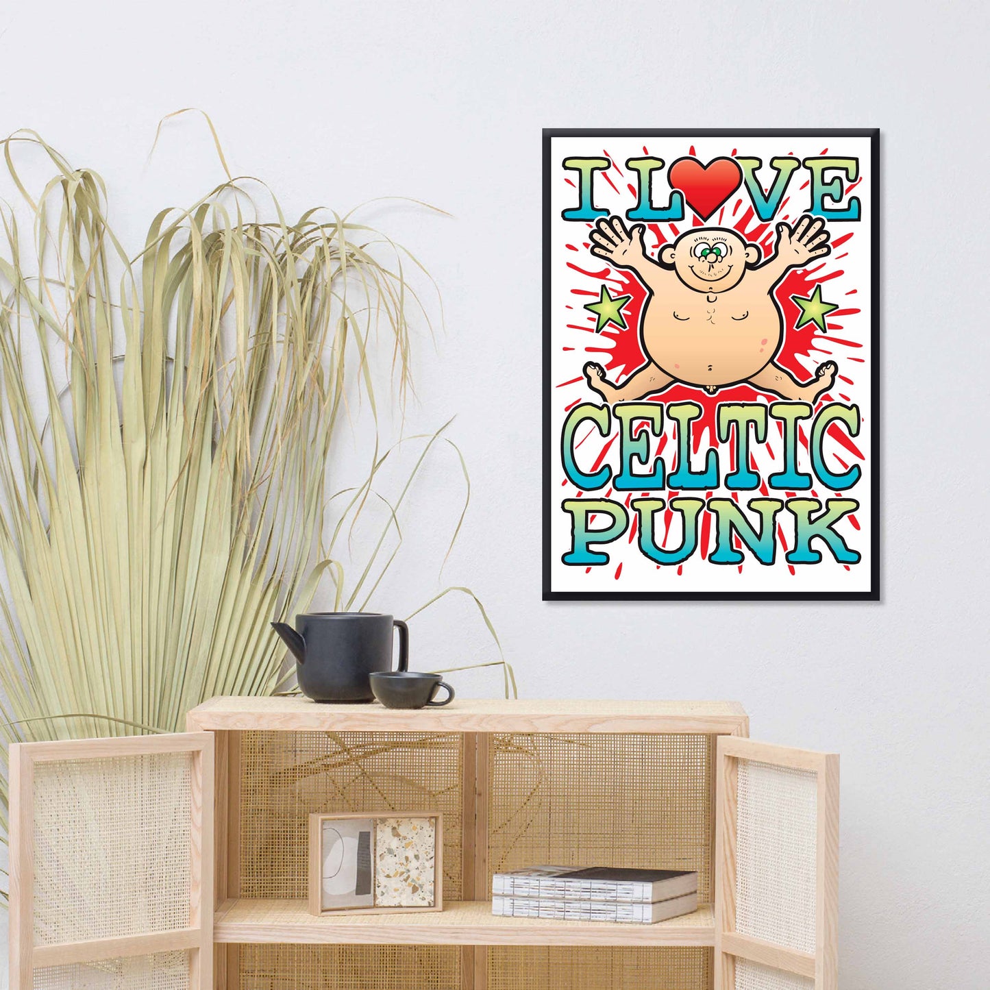 Celtic Punk 50x70cm Wall Art / Love Music Poster