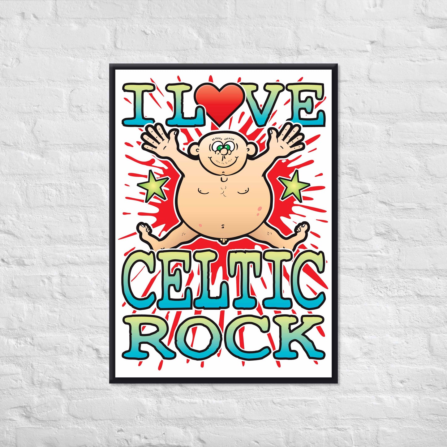 Celtic Rock 50x70cm Wall Art / Love Music Poster