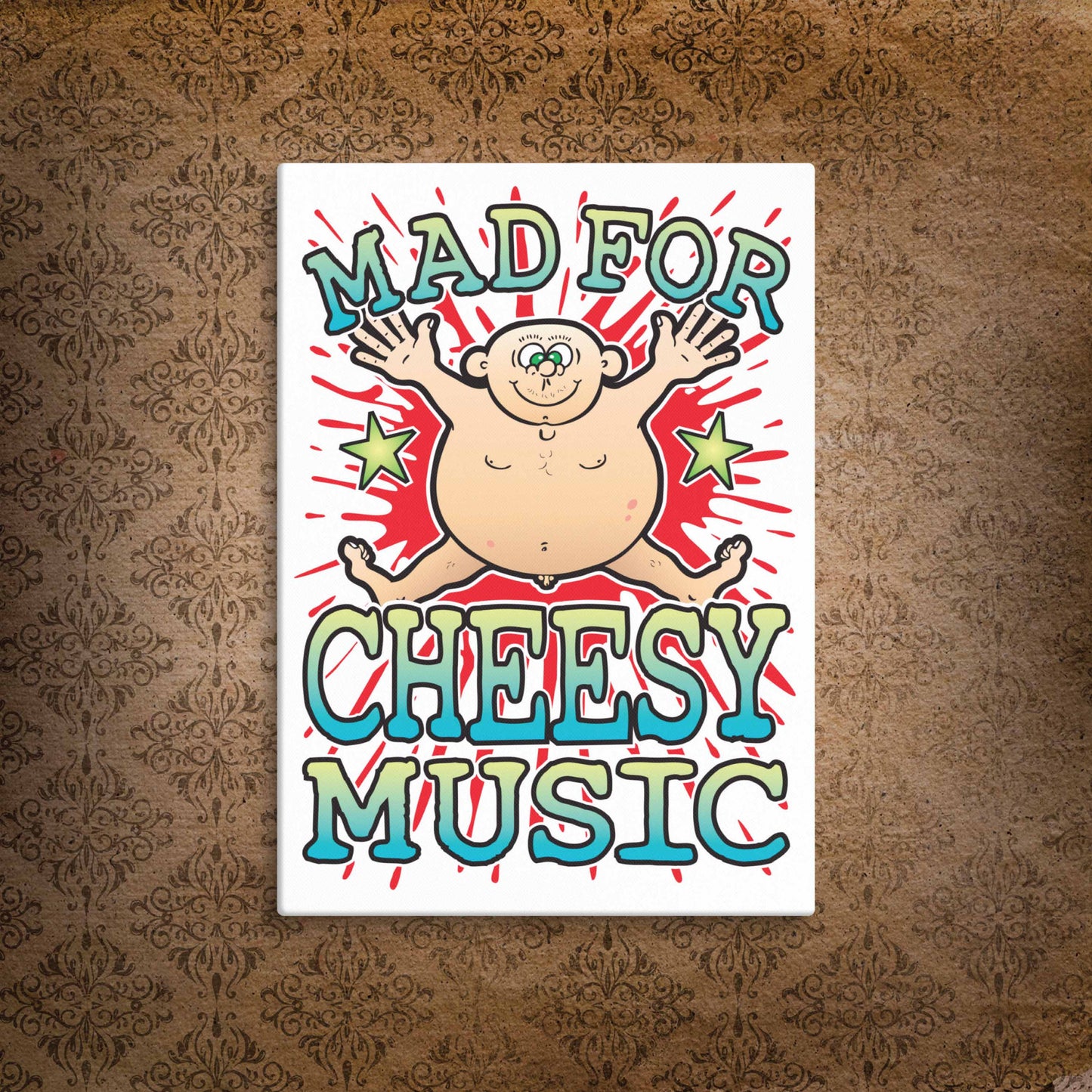 Cheesy Music Canvas Print 30x40cm