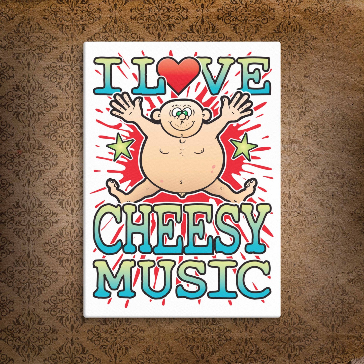 Cheesy Music Canvas Print 30x40cm