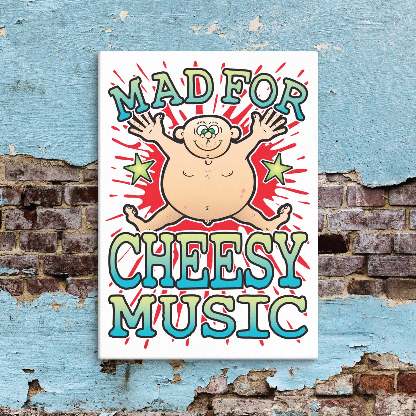 Cheesy Music Canvas Print 30x40cm