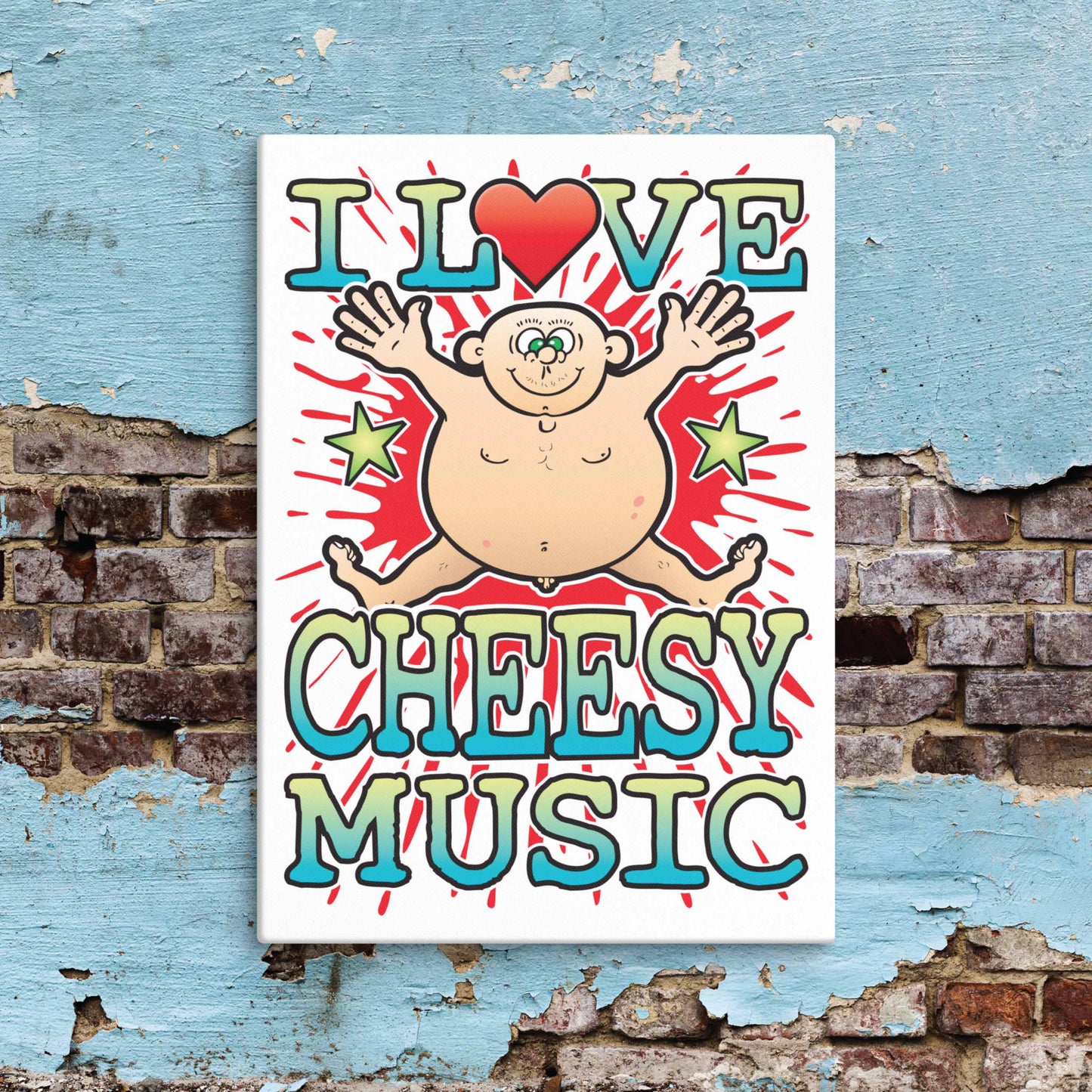 Cheesy Music Canvas Print 30x40cm