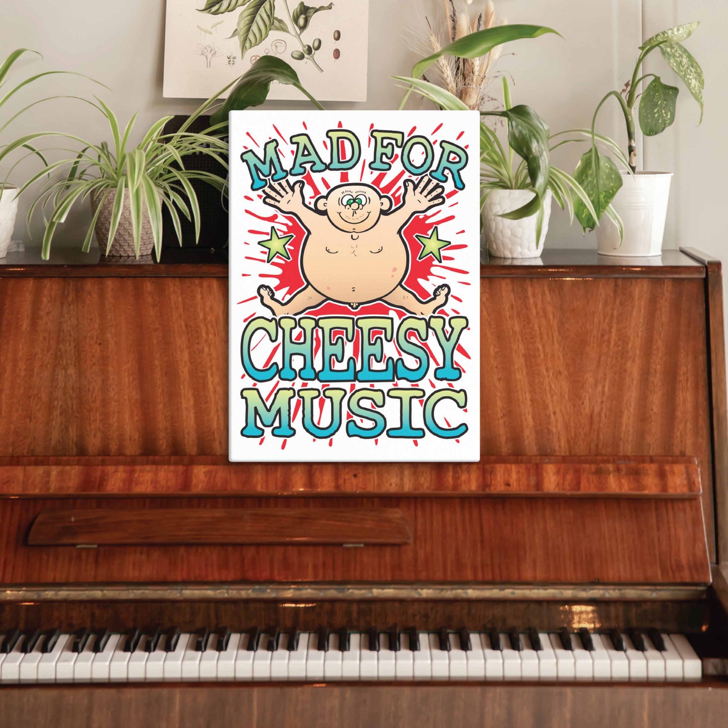 Cheesy Music Canvas Print 30x40cm