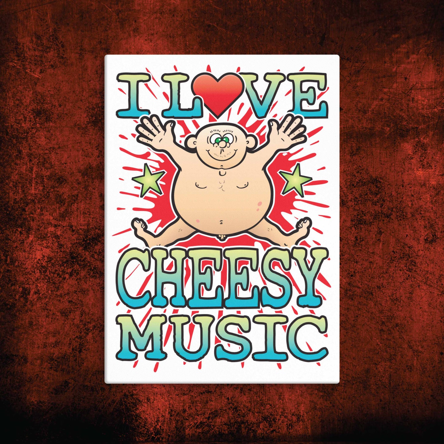 Cheesy Music Canvas Print 30x40cm