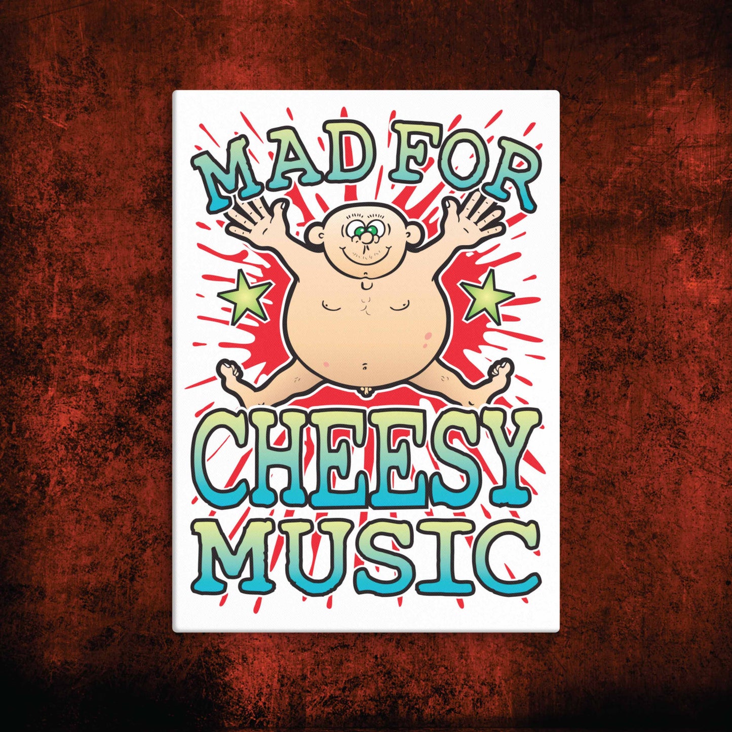Cheesy Music Canvas Print 30x40cm