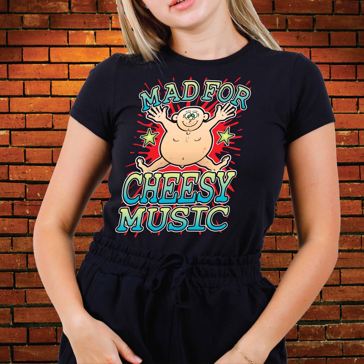 Cheesy Music Cotton T-Shirt