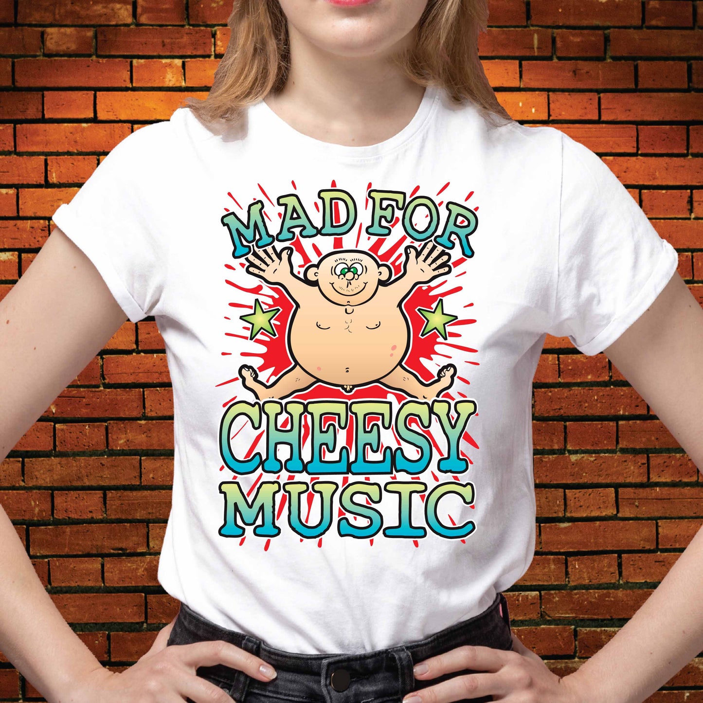 Cheesy Music Cotton T-Shirt