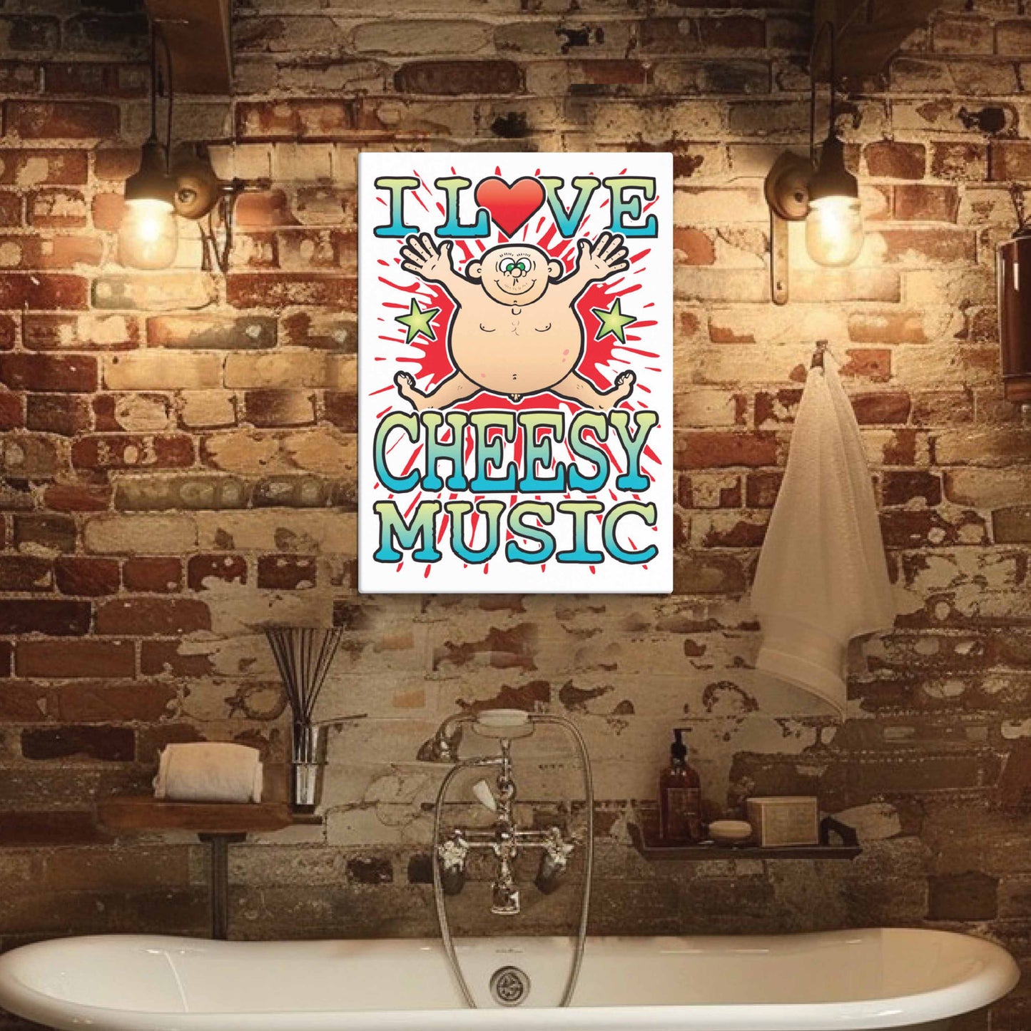 Cheesy Music Canvas Print 30x40cm