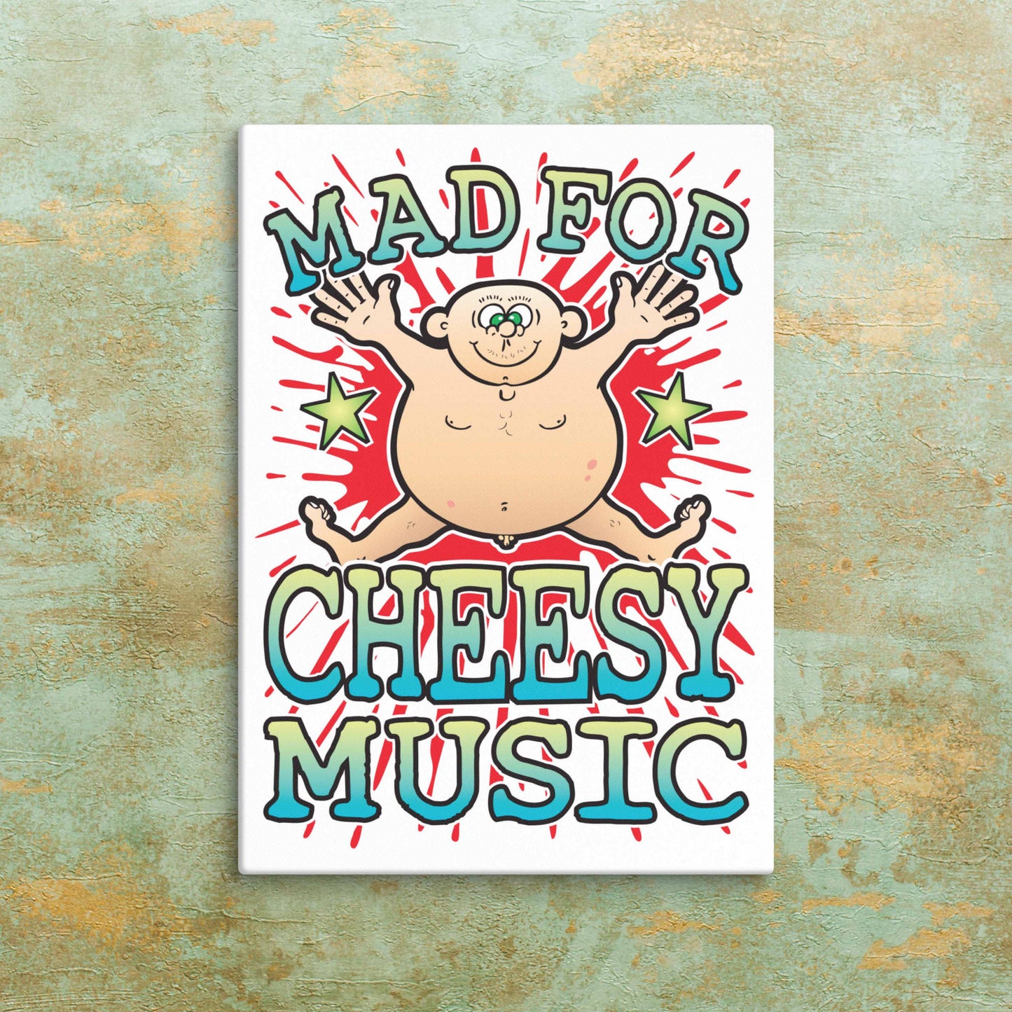 Cheesy Music Canvas Print 30x40cm