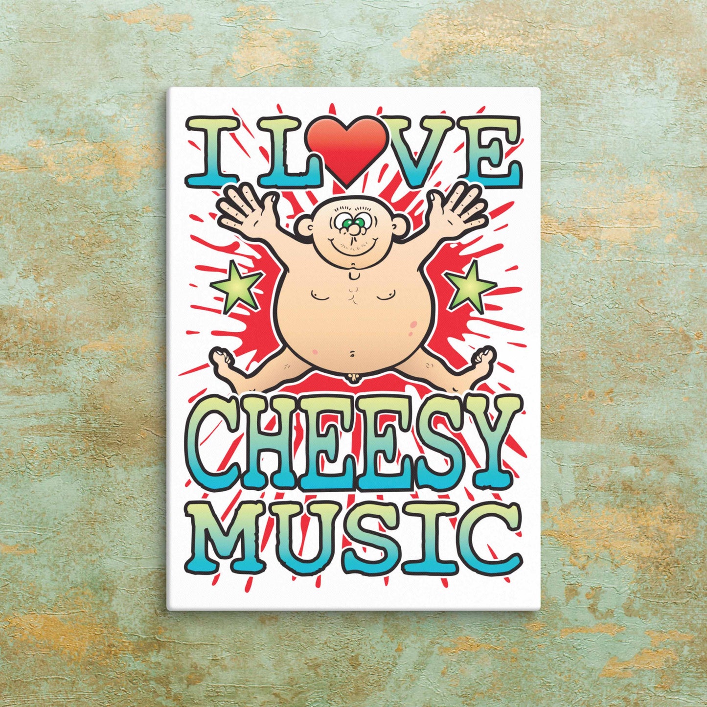 Cheesy Music Canvas Print 30x40cm
