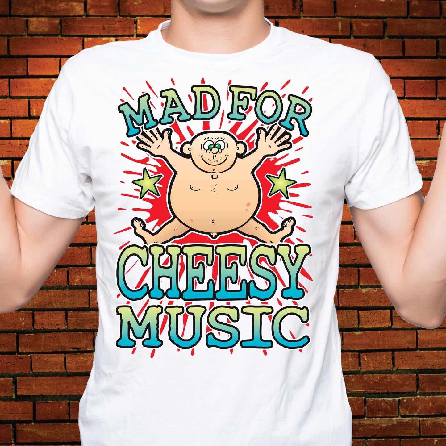 Cheesy Music Cotton T-Shirt