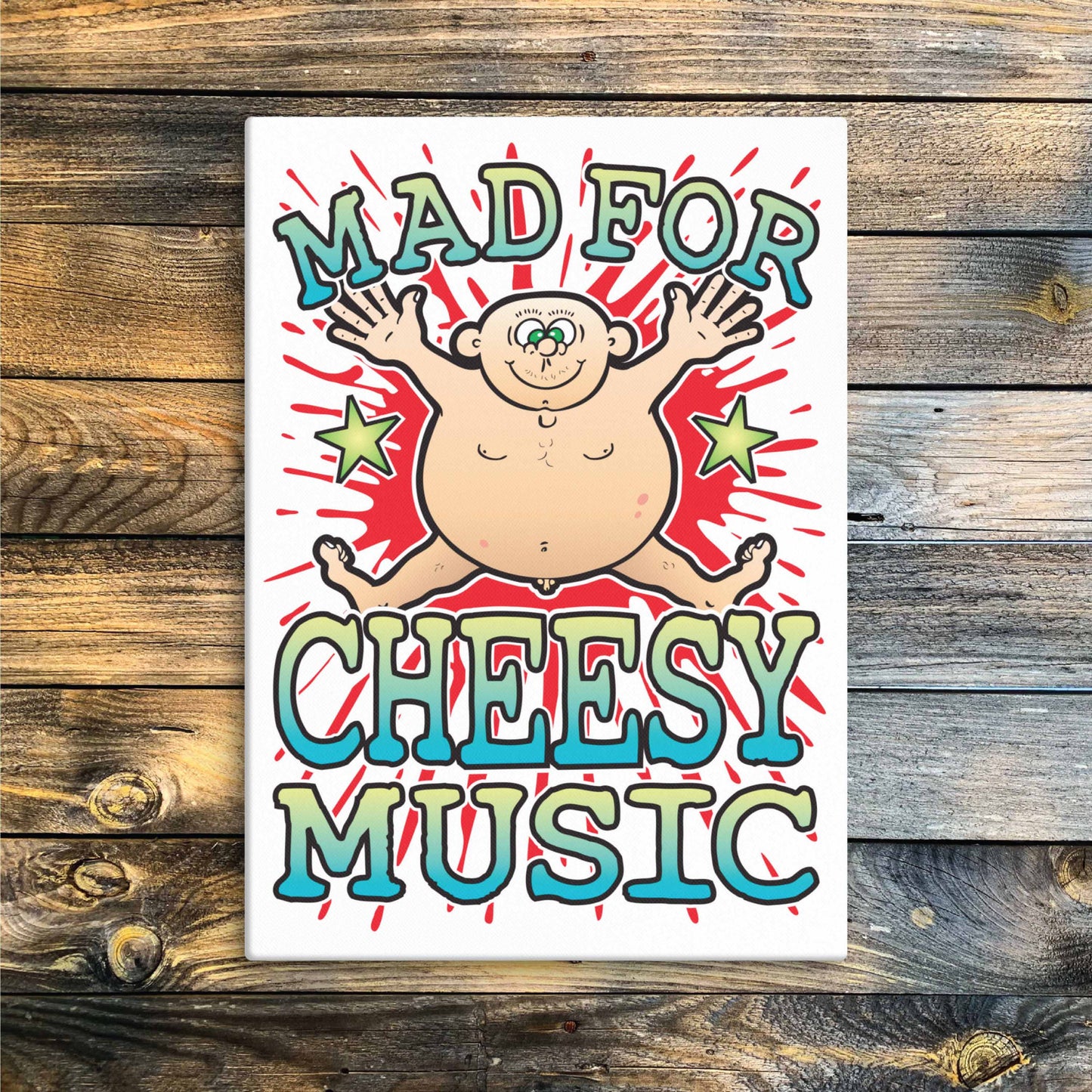 Cheesy Music Canvas Print 30x40cm