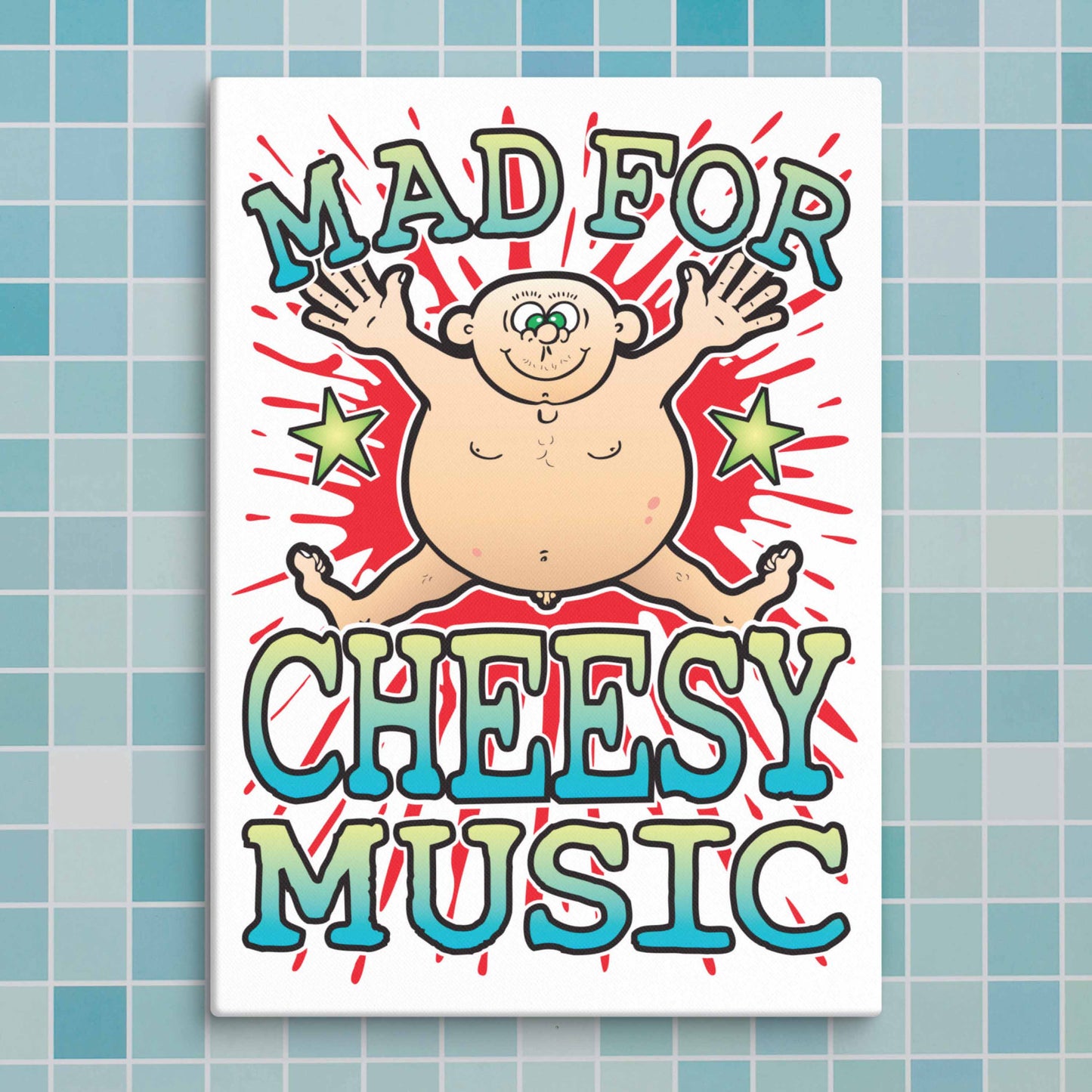 Cheesy Music Canvas Print 30x40cm